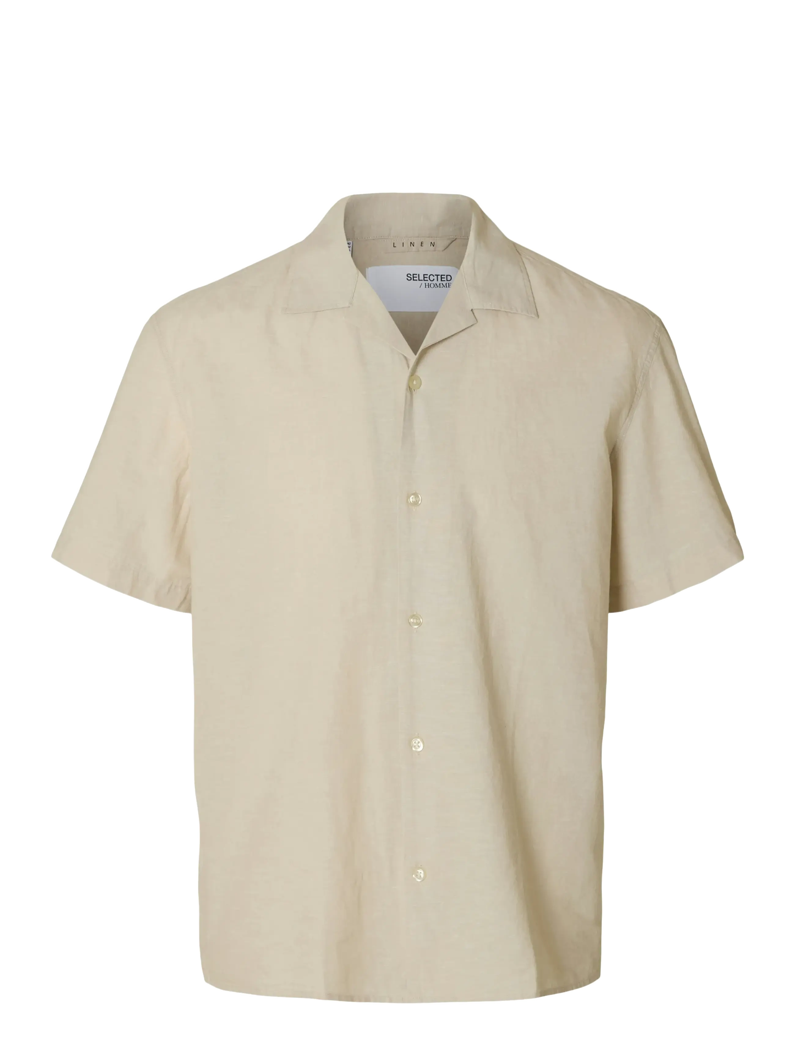 Selected SLHRELAXSUN SHIRT SS RESORT - Selected - PURE CASHMERE / beige