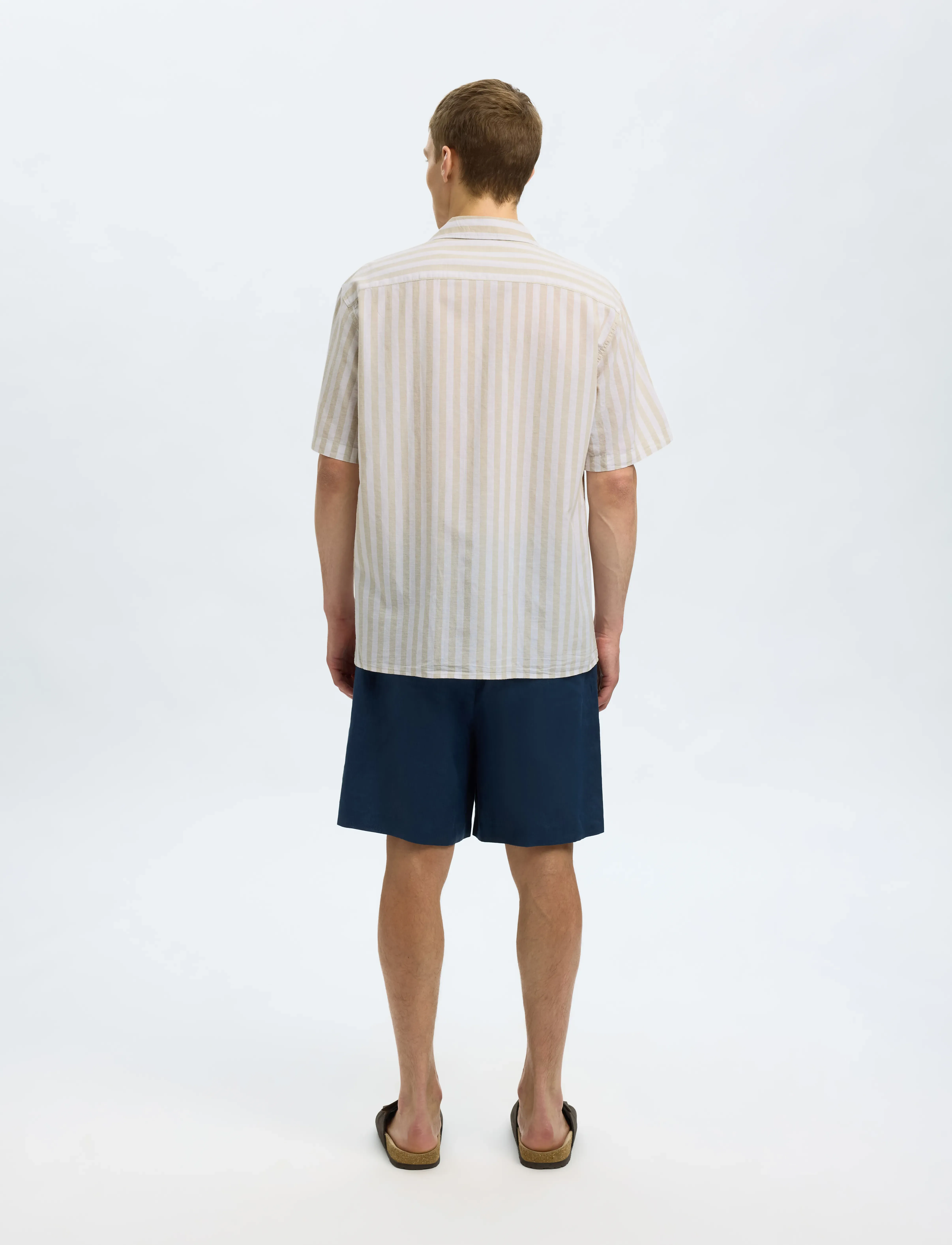 Selected - SLHRELAXSUN SHIRT SS RESORT - hørskjorter - pure cashmere - 2
