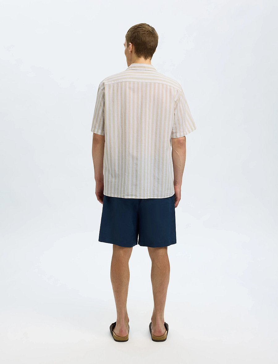 Selected - SLHRELAXSUN SHIRT SS RESORT - hørskjorter - pure cashmere - 2