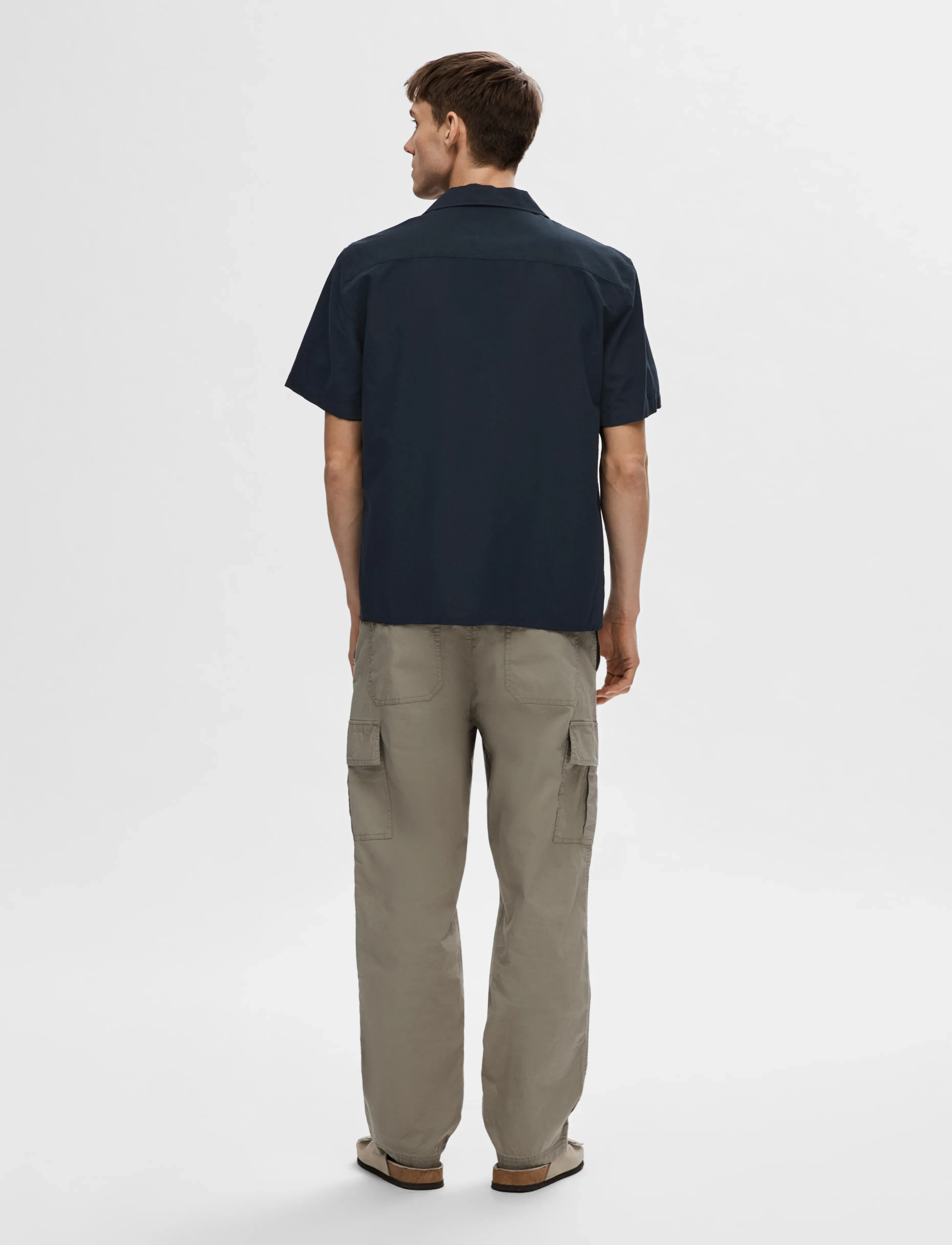 Selected - SLHRELAXSUN SHIRT SS RESORT - hørskjorter - sky captain - 2