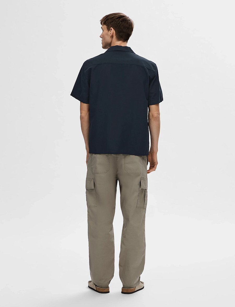 Selected - SLHRELAXSUN SHIRT SS RESORT - hørskjorter - sky captain - 2
