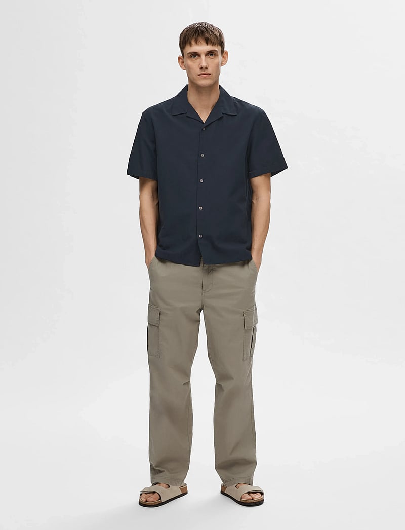 Selected - SLHRELAXSUN SHIRT SS RESORT - linased särgid - sky captain - 5