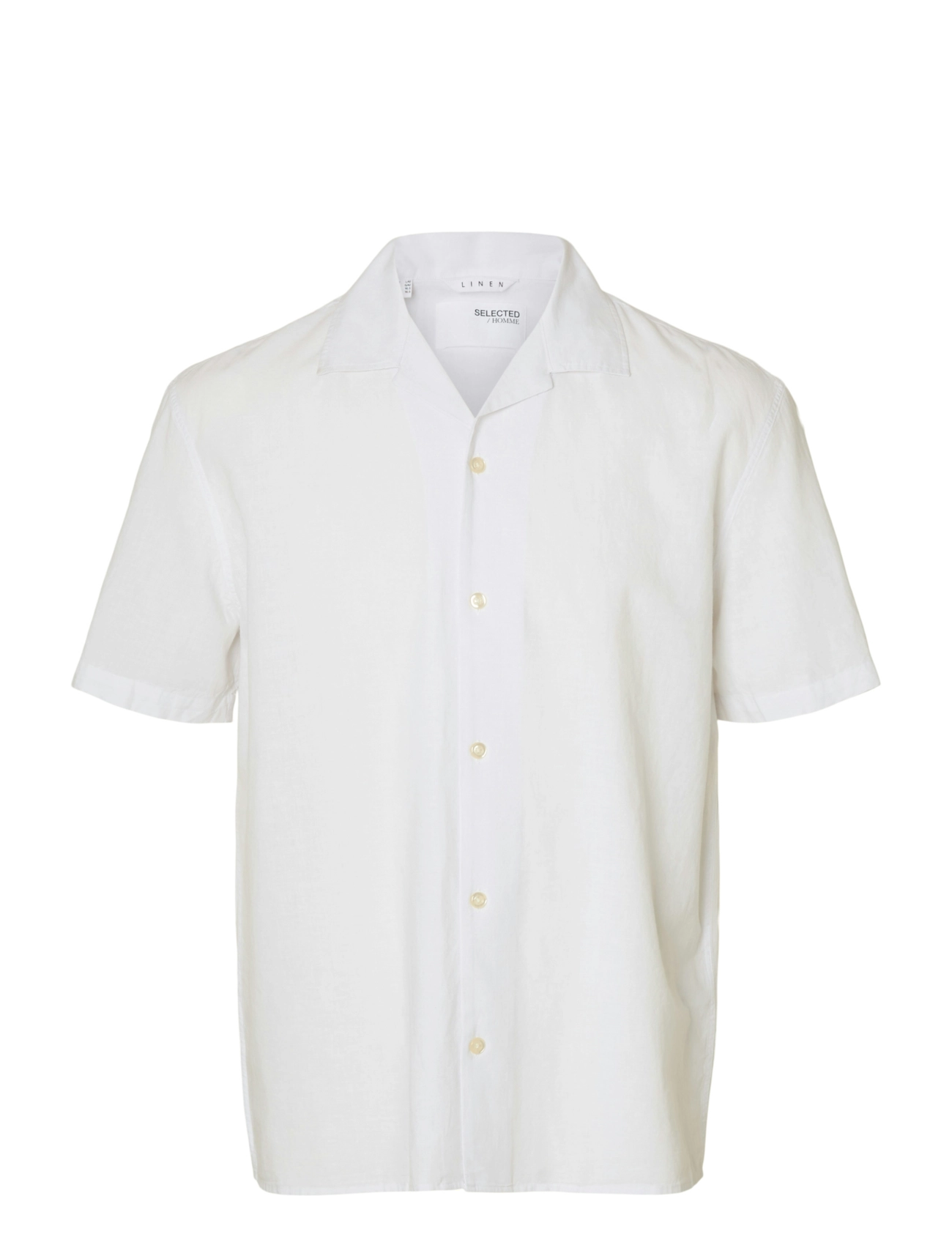 Selected SLHRELAXSUN SHIRT SS RESORT - Klær - WHITE / white