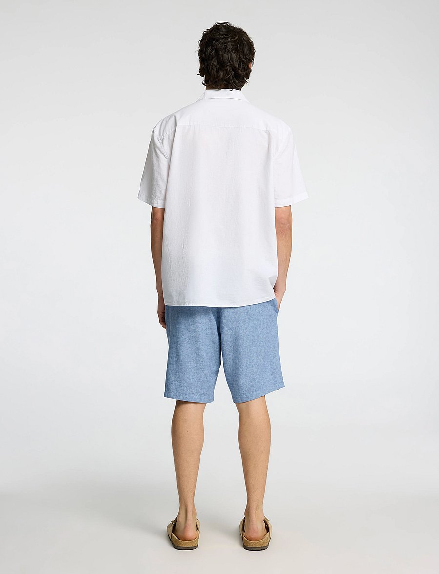 Selected - SLHRELAXSUN SHIRT SS RESORT - leinenhemden - white - 2