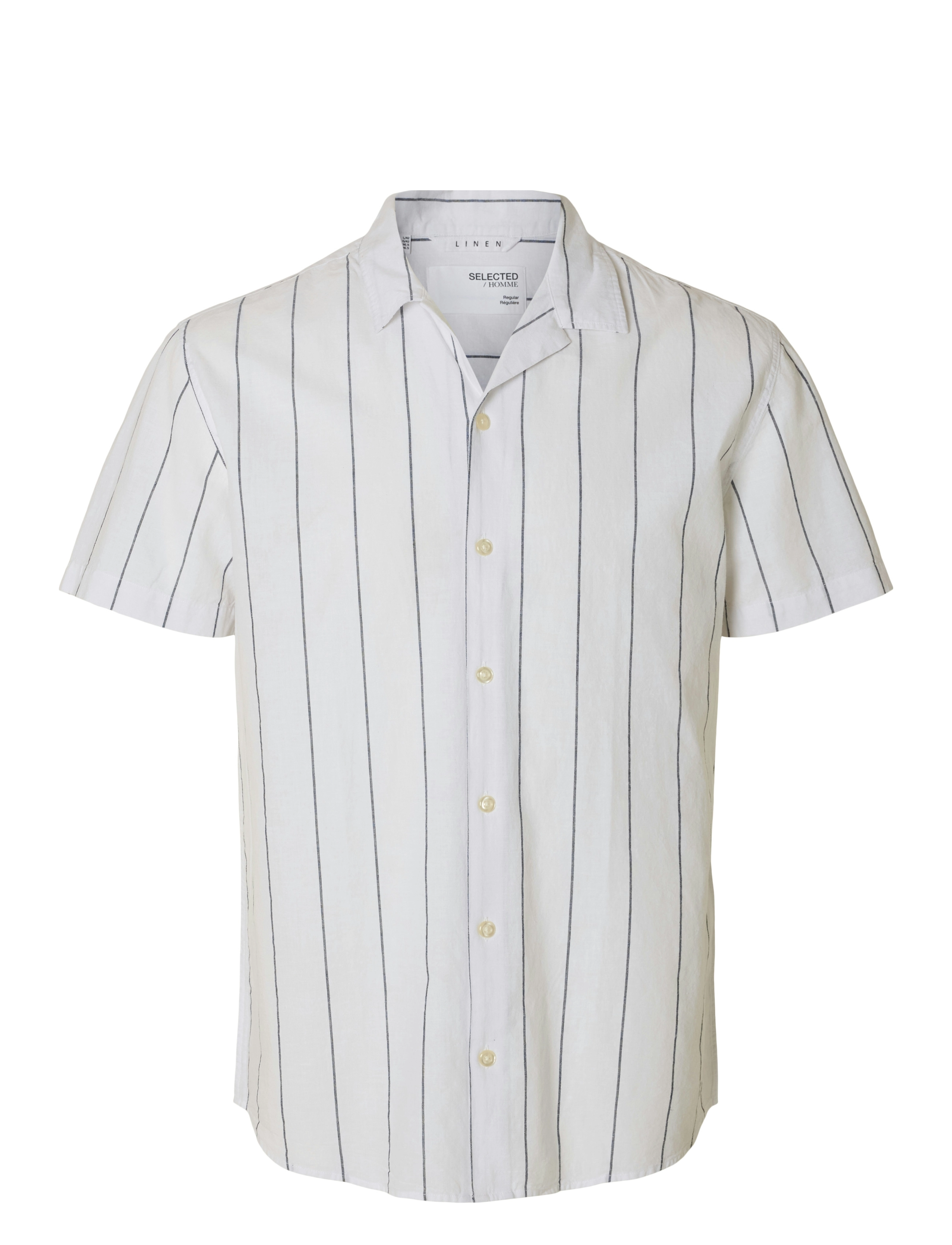 Selected SLHRELAXSUN SHIRT SS RESORT - Klær - WHITE / white