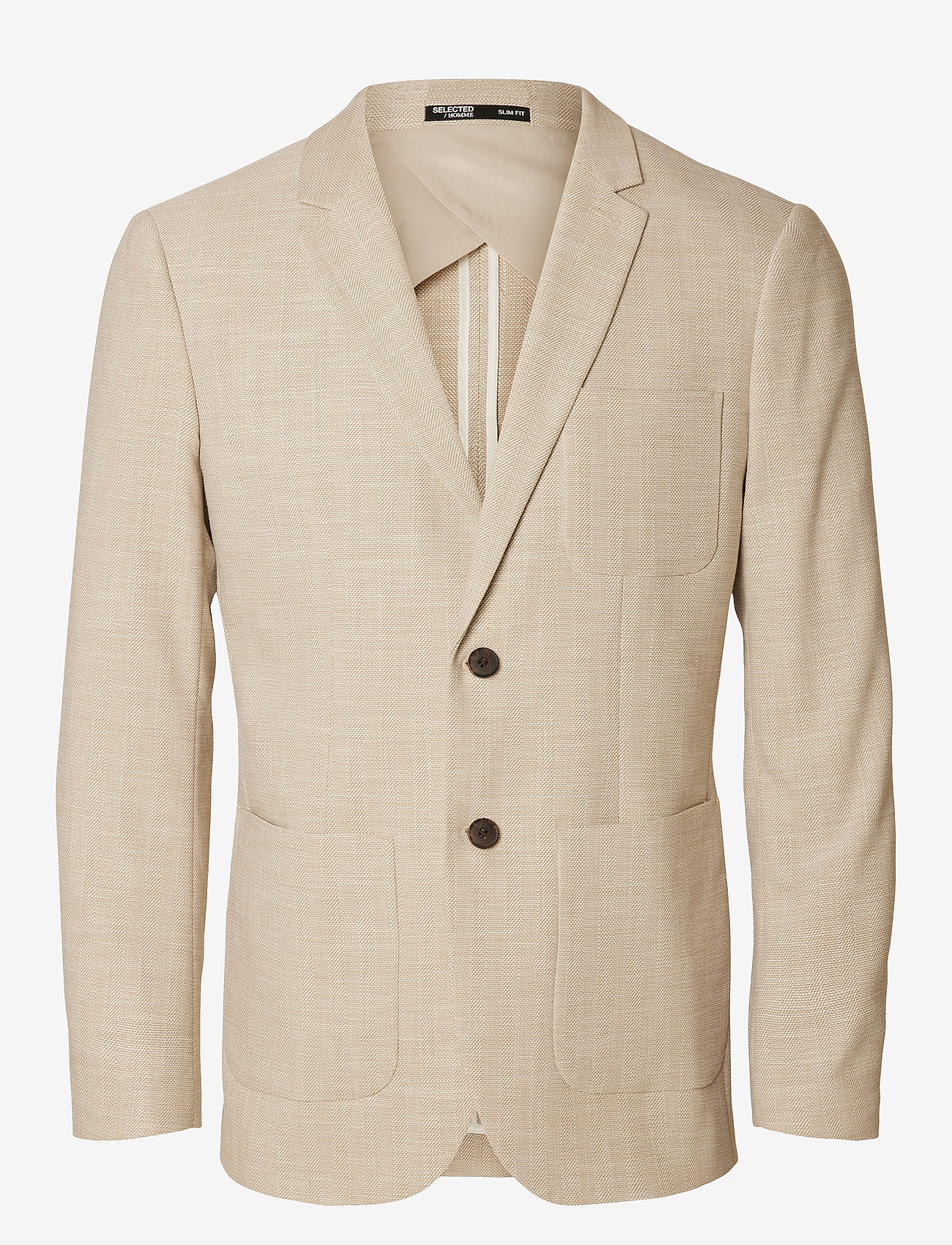 Selected - SLHSLIM-ALDER STRUCTURE BLZ - oatmeal - 0