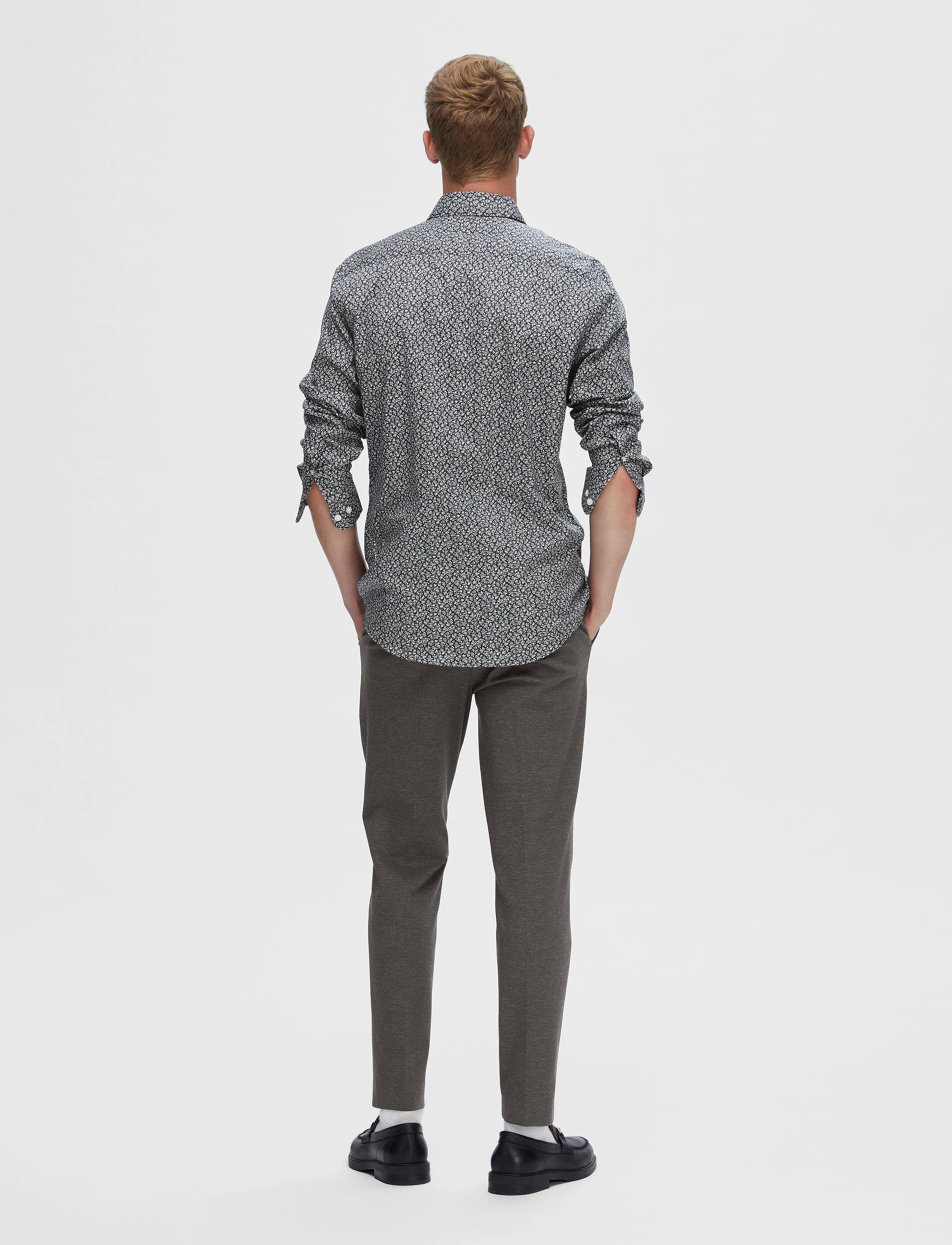Selected Homme - SLHSLIMSOHO-AOP MIX SHIRT LS B - sky captain - 2