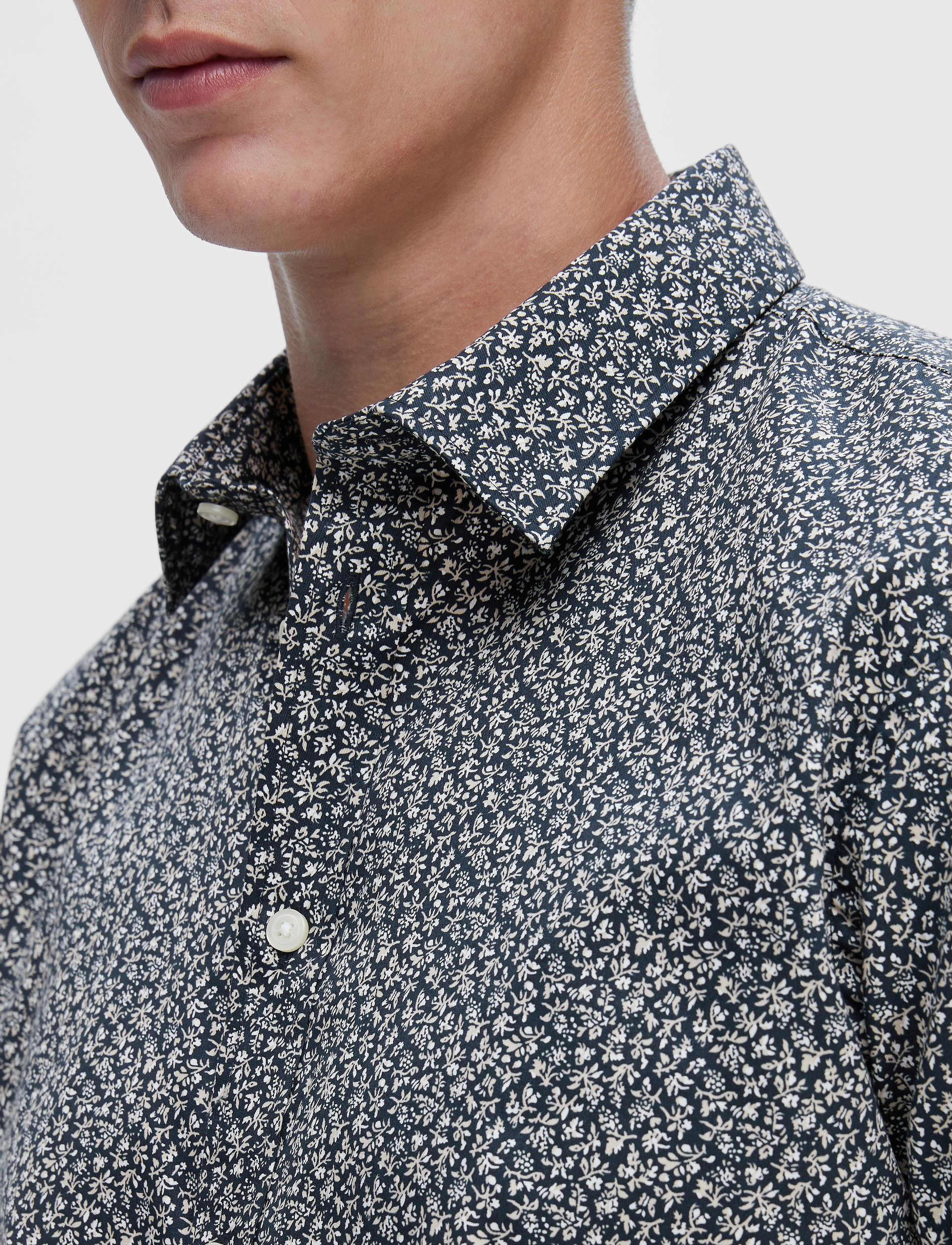 Selected Homme - SLHSLIMSOHO-AOP MIX SHIRT LS B - sky captain - 3