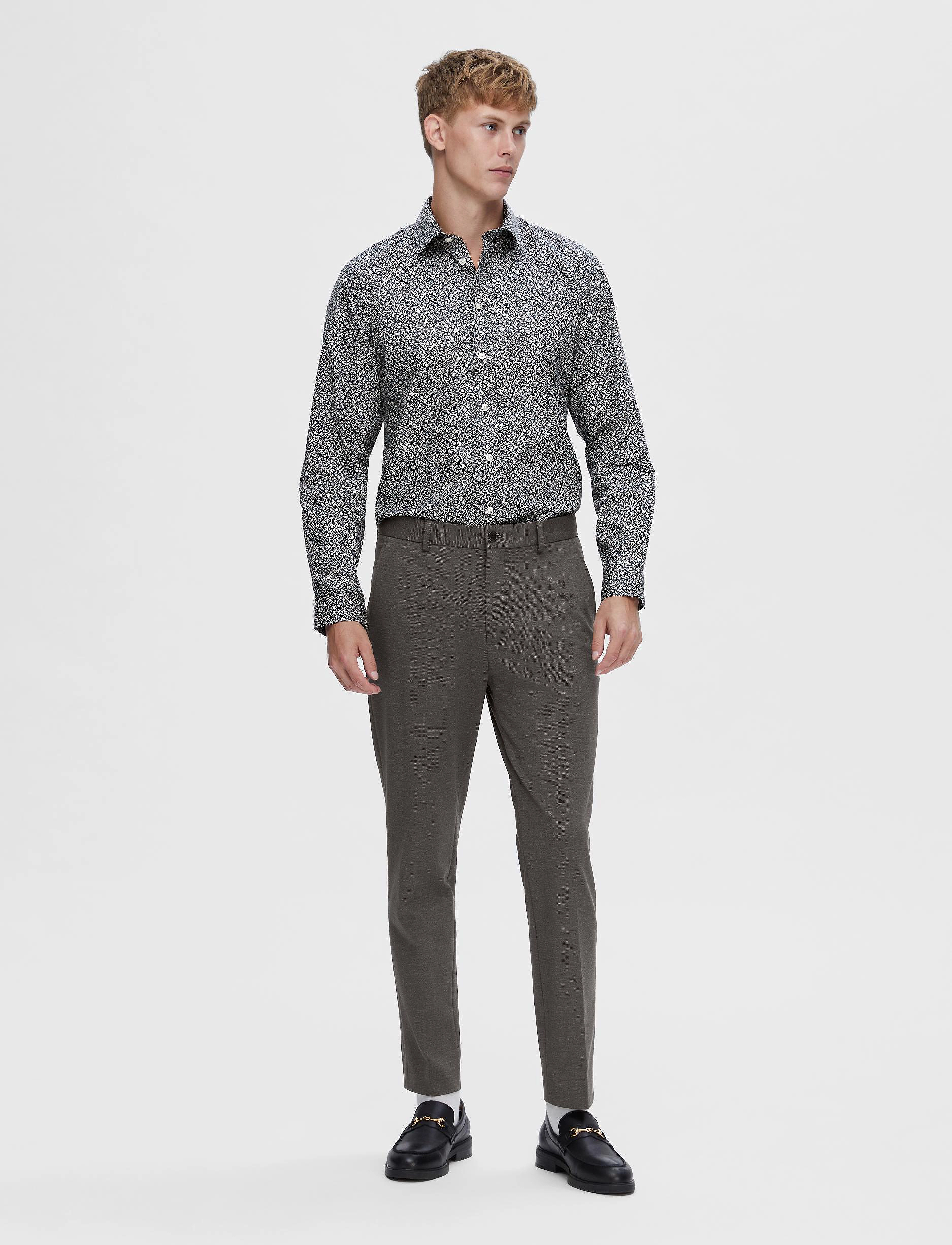 Selected Homme - SLHSLIMSOHO-AOP MIX SHIRT LS B - sky captain - 4