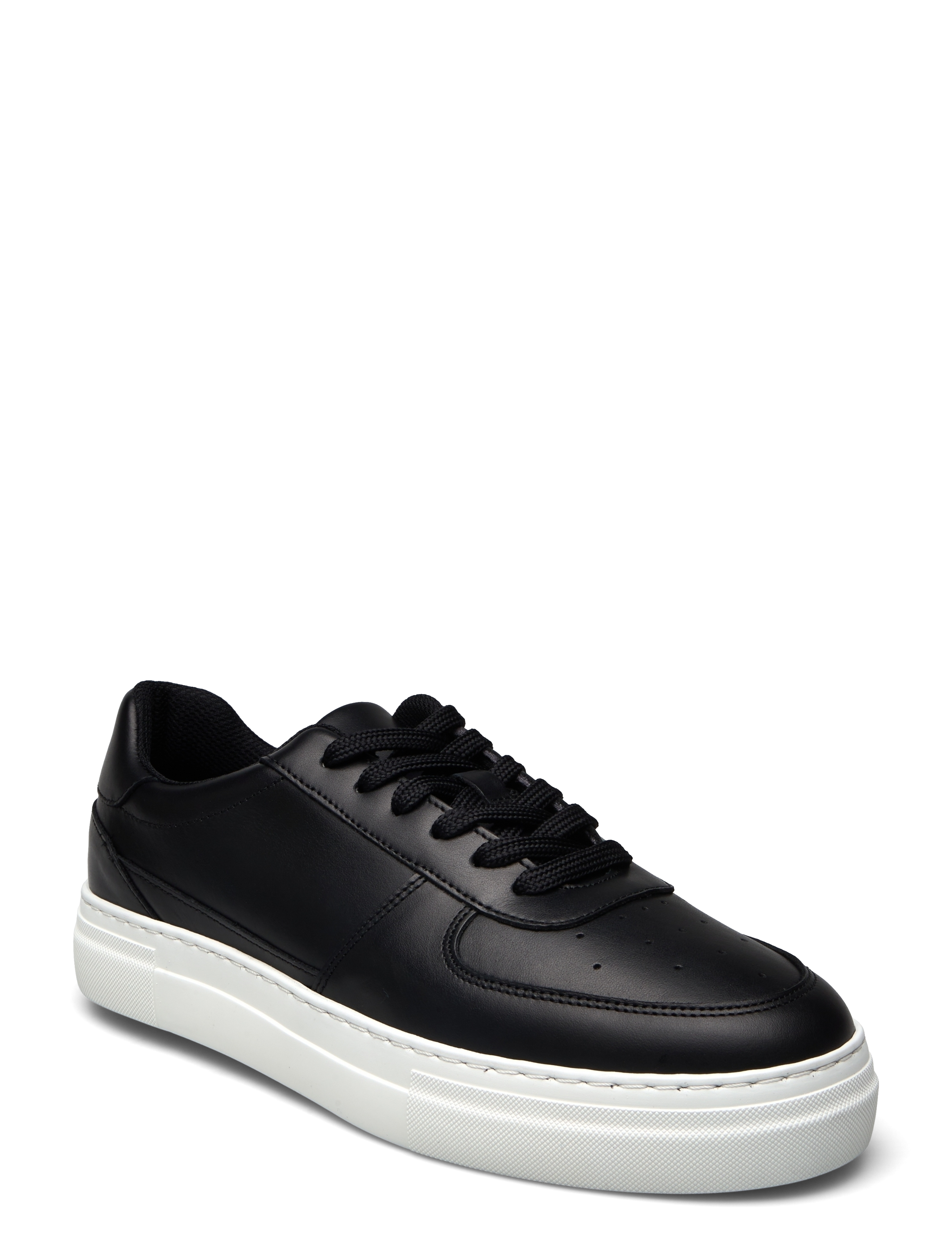 Selected SLHHARALD LEATHER SNEAKER - Sneakers - BLACK / black
