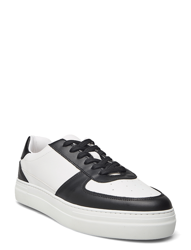 Selected - SLHHARALD LEATHER SNEAKER - sneakersy niskie - black - 0