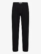 SLH196-STRAIGHT MADS LINEN PANT NOOS - BLACK