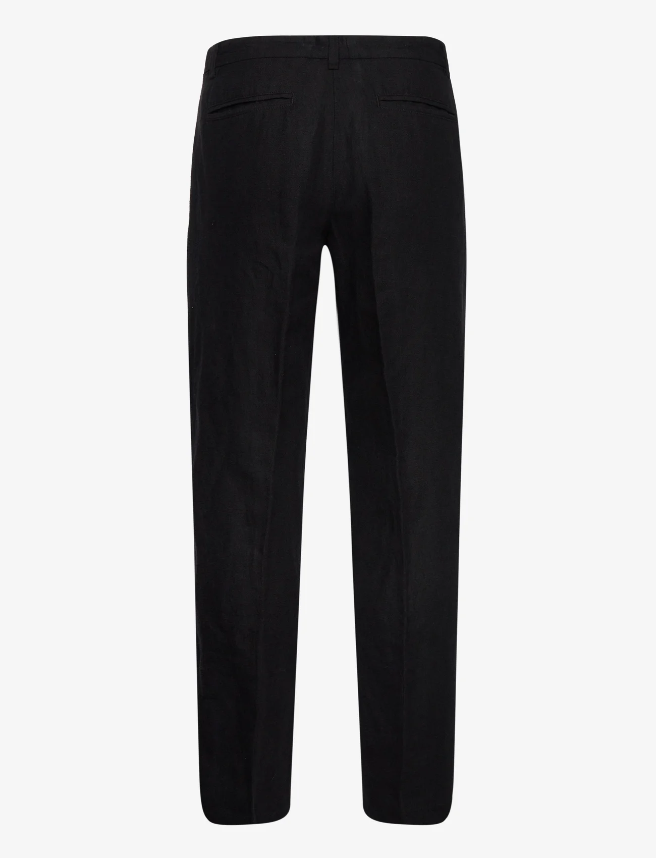 Selected Homme - SLH196-STRAIGHT MADS LINEN PANT NOOS - pellavahousut - black - 1