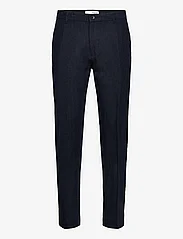 Selected Homme - SLH196-STRAIGHT MADS LINEN PANT NOOS - pellavahousut - sky captain - 0