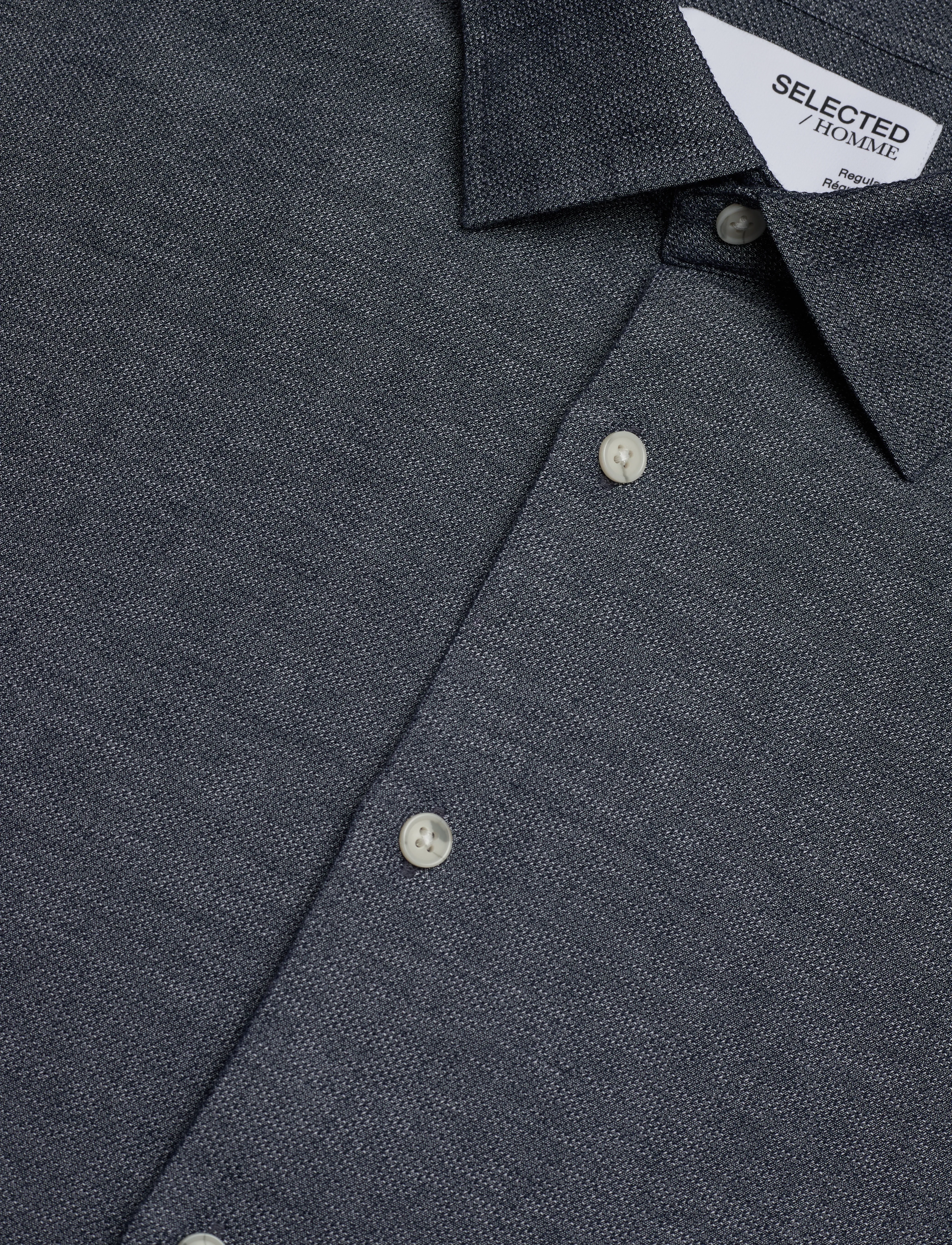 Selected - SLHREG-BOND KNITTED SHIRT LS - dark sapphire - 3