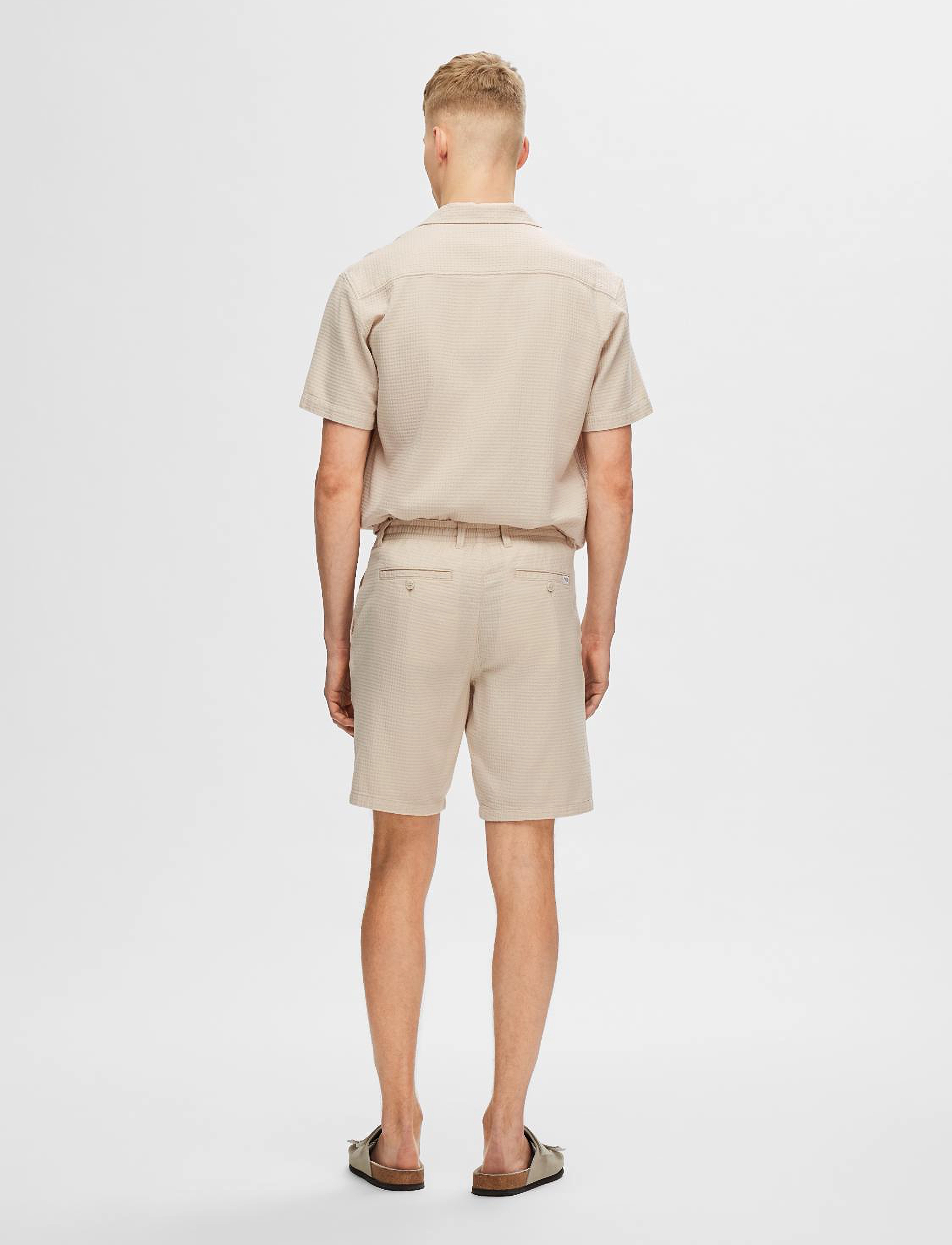 Selected Homme - SLHREGULAR-WEST SHORTS CAMP - oatmeal - 2