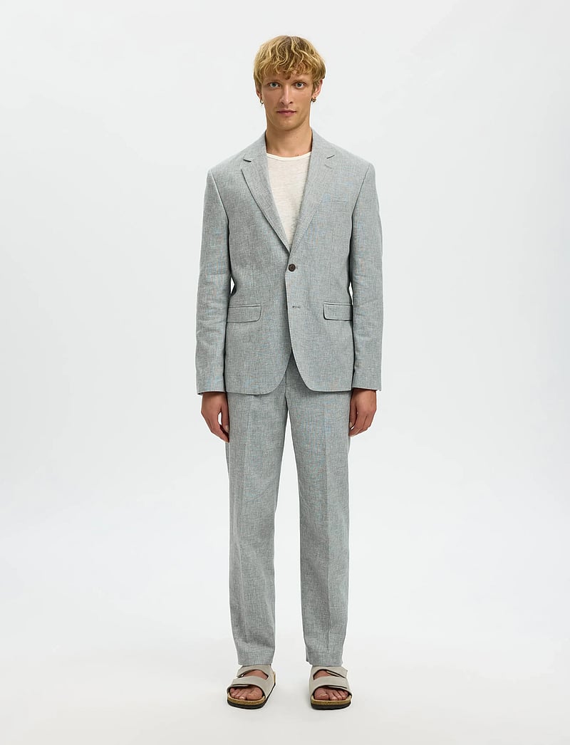 Selected - SLMREG-MALIK SUN BLZ NOOS - enkelknäppta kavajer - balsam green - 3