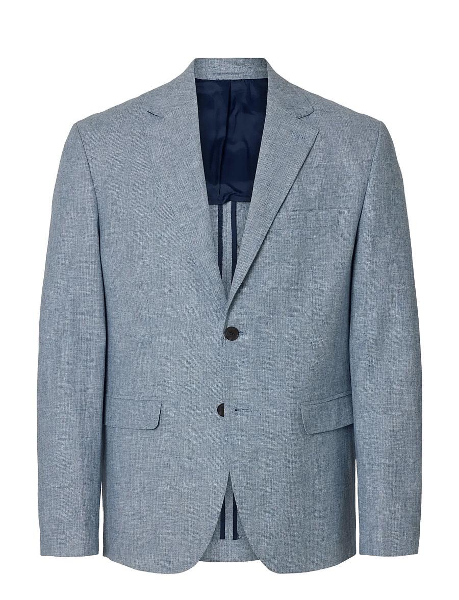 Selected - SLMREG-MALIK SUN BLZ NOOS - blazers à boutonnage simple - light blue - 1