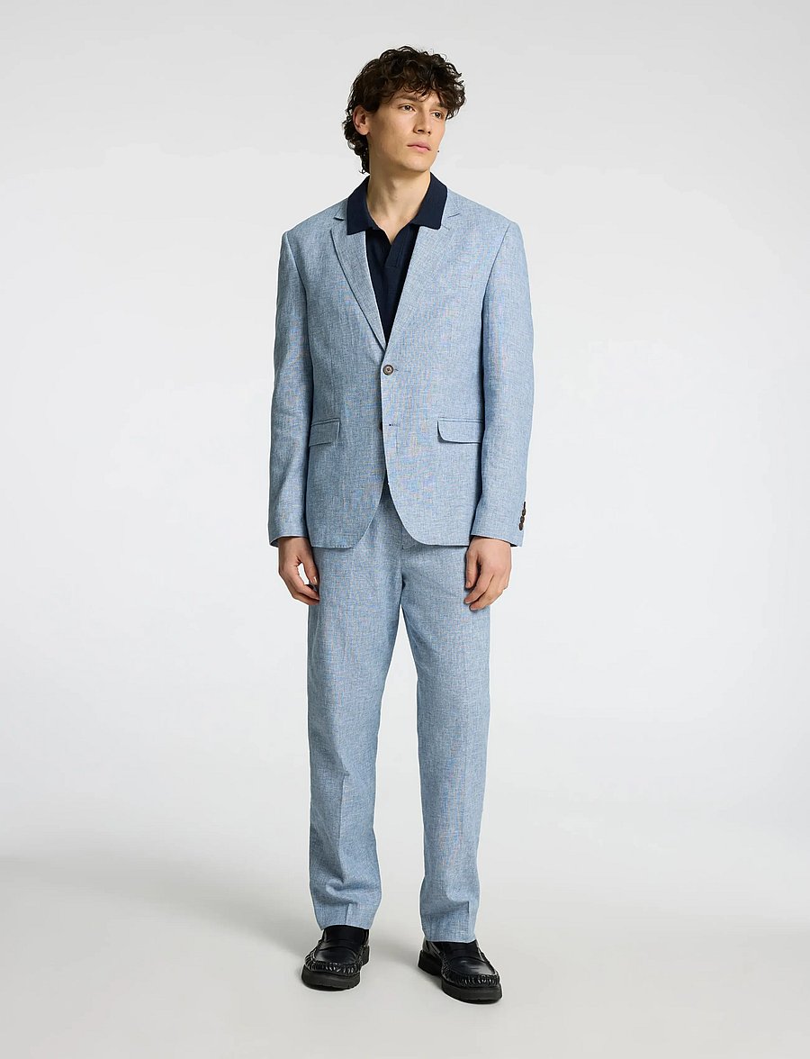 Selected - SLMREG-MALIK SUN BLZ NOOS - enkeltradede blazere - light blue - 3