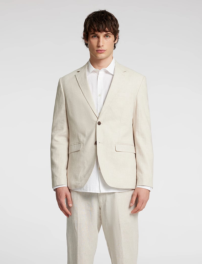 Selected - SLMREG-MALIK SUN BLZ NOOS - einreiher - oatmeal - 0