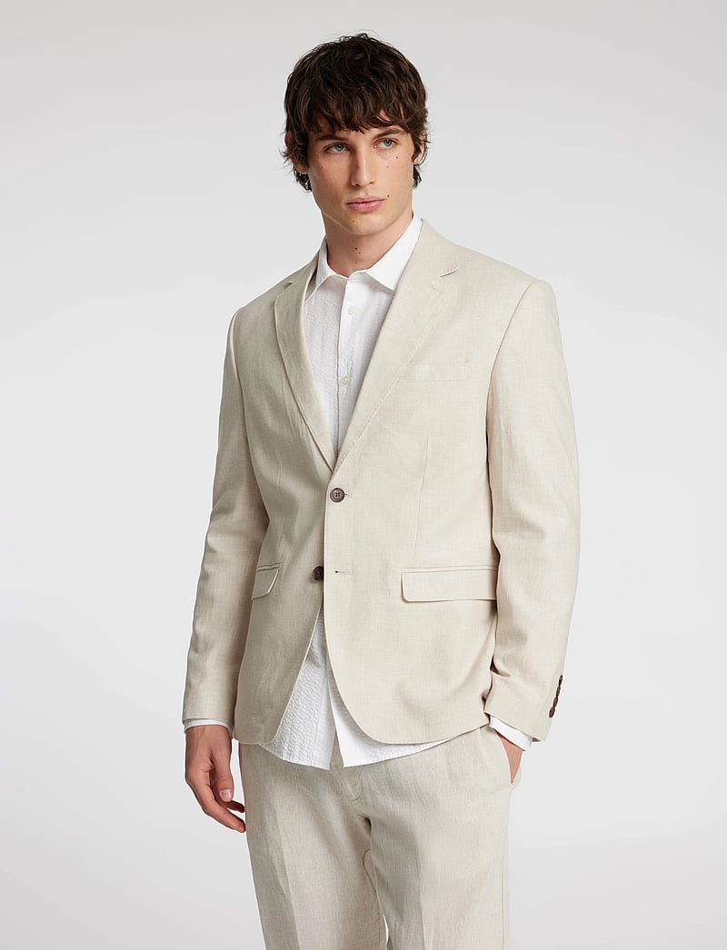 Selected - SLMREG-MALIK SUN BLZ NOOS - einreiher - oatmeal - 3