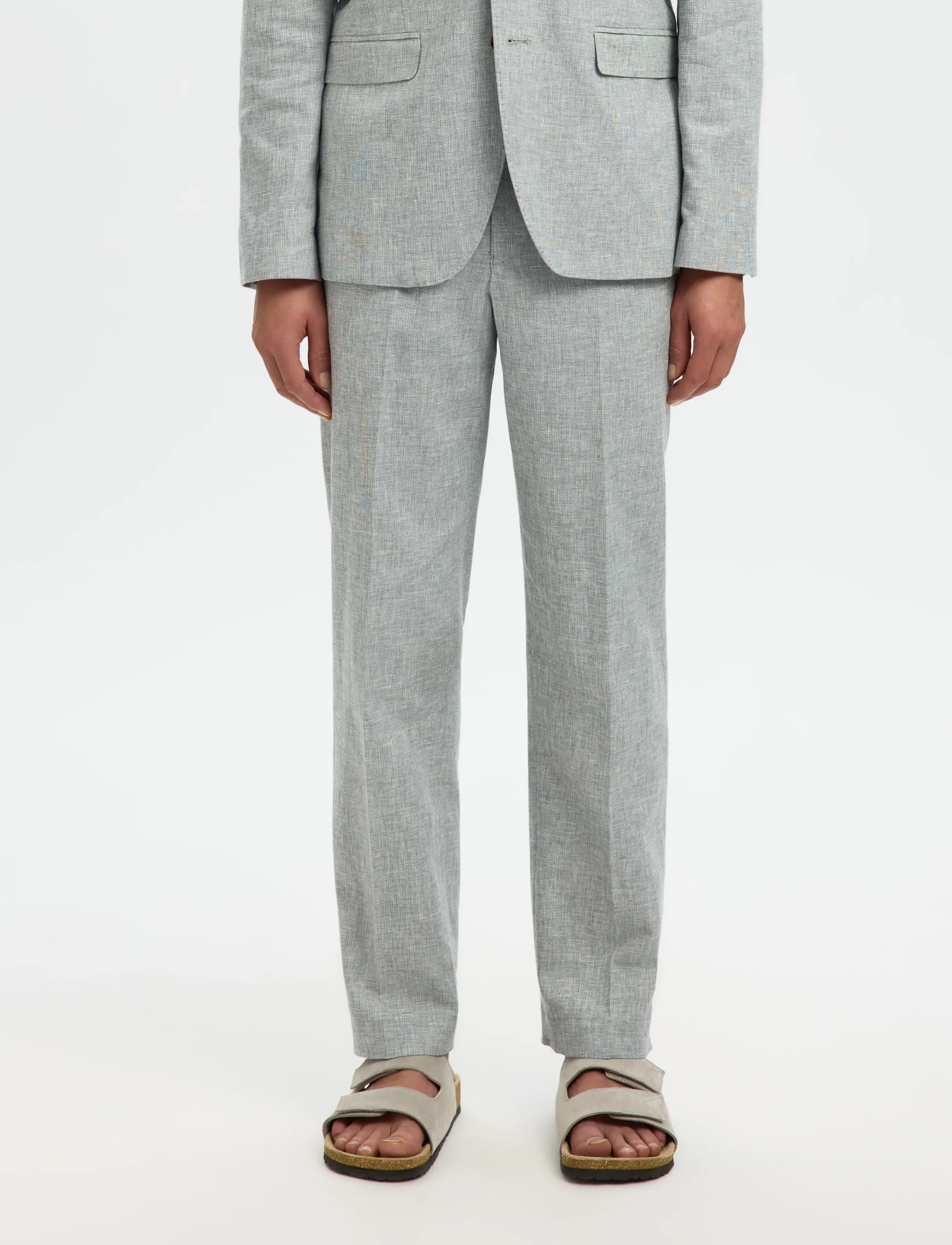 Selected SLMREG-MALIK SUN TRS NOOS - Neuheiten - BALSAM GREEN / grey