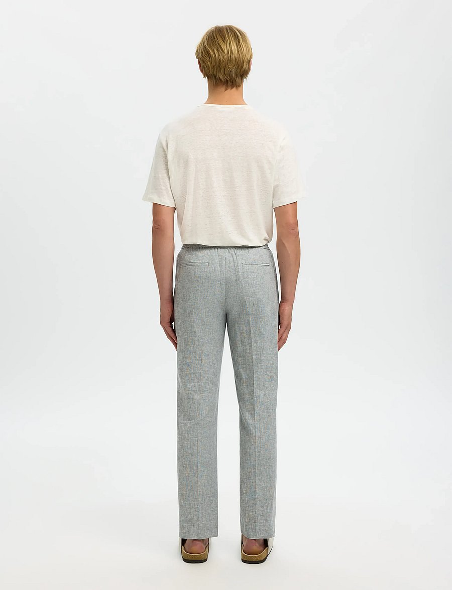 Selected - SLMREG-MALIK SUN TRS NOOS - leinenhosen - balsam green - 2