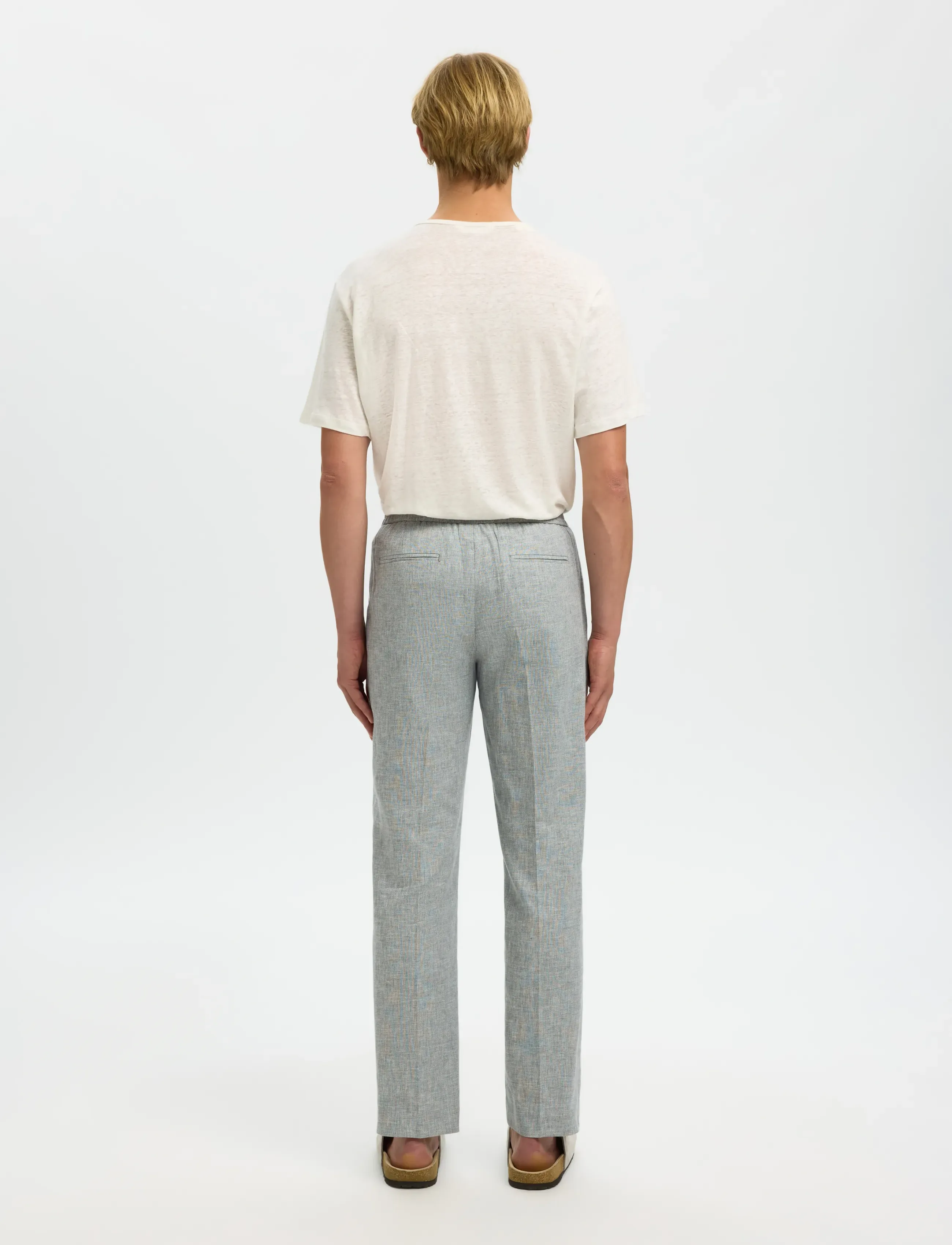 Selected - SLMREG-MALIK SUN TRS NOOS - hørbukser - balsam green - 2