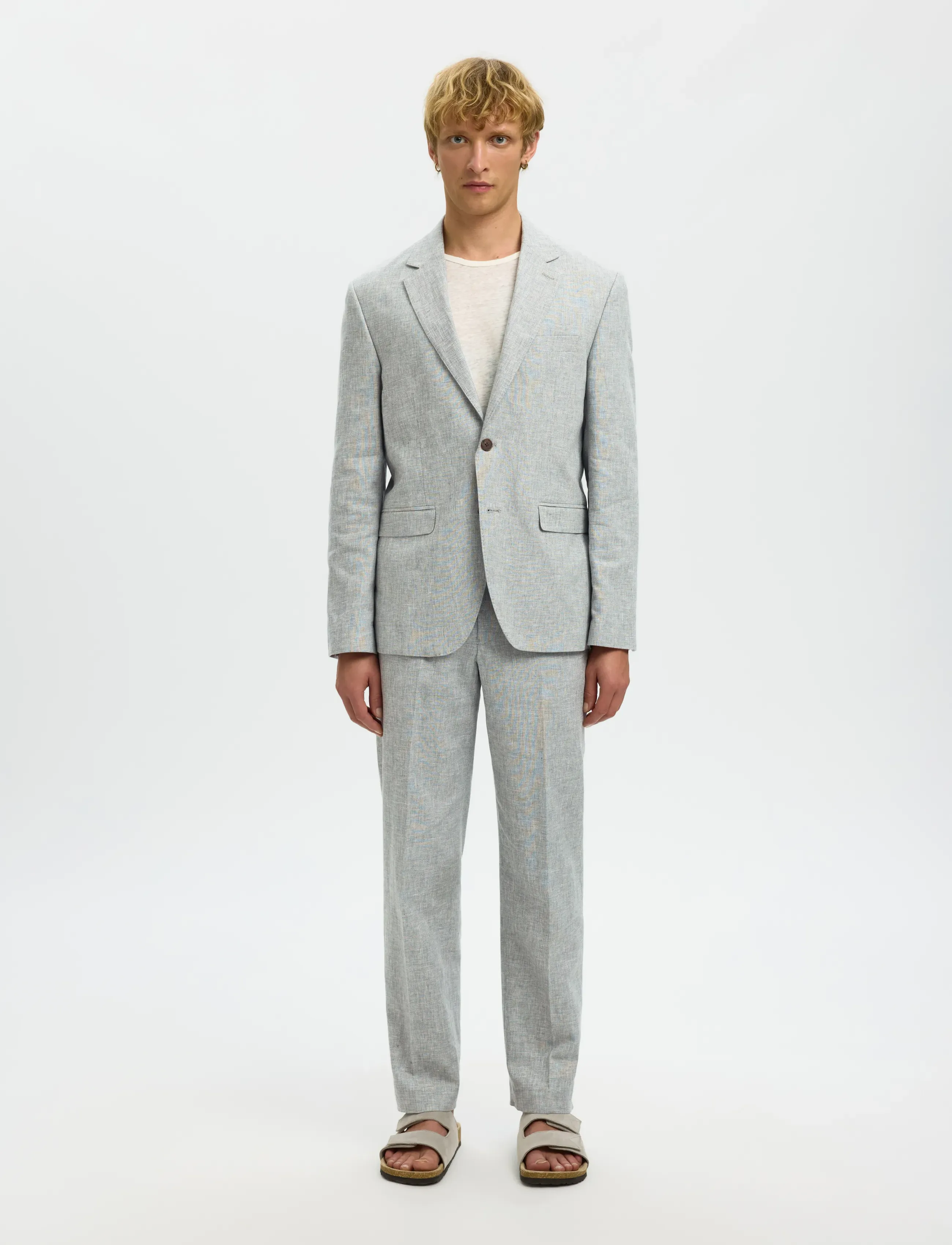 Selected - SLMREG-MALIK SUN TRS NOOS - hørbukser - balsam green - 3