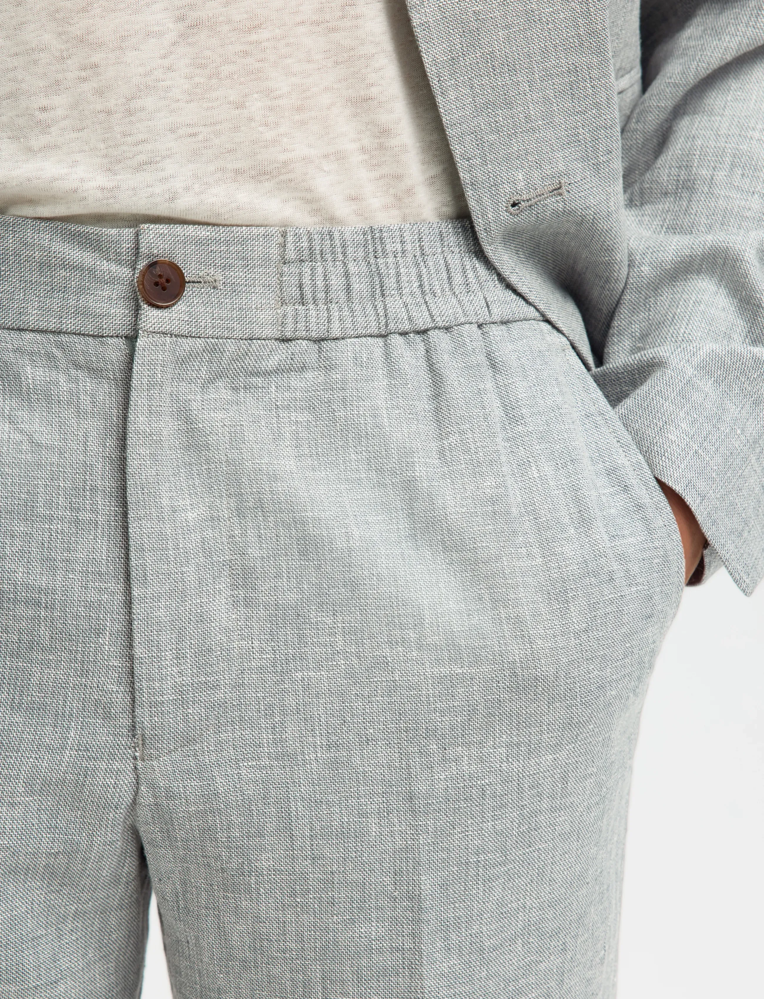 Selected - SLMREG-MALIK SUN TRS NOOS - hørbukser - balsam green - 4