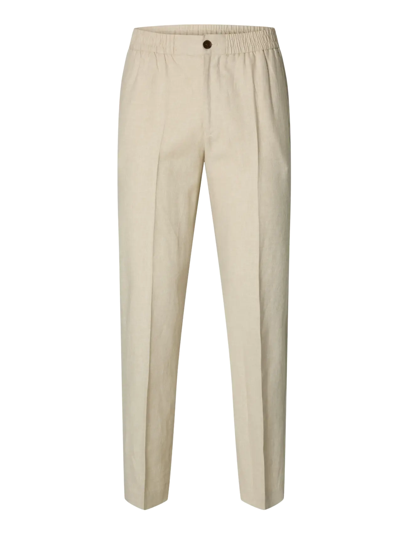 Selected SLMREG-MALIK SUN TRS NOOS - Odzież - OATMEAL / cream