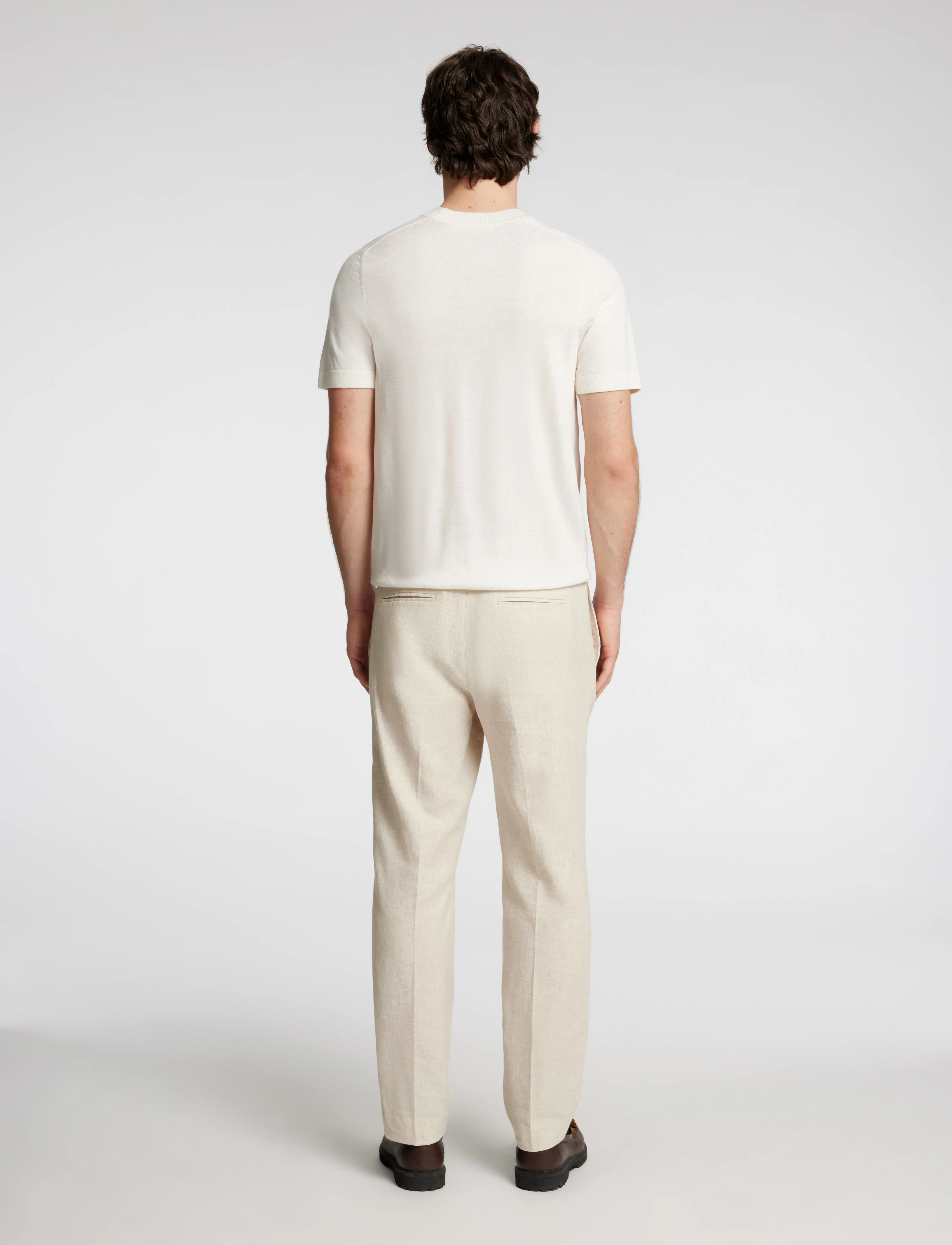 Selected - SLMREG-MALIK SUN TRS NOOS - hørbukser - oatmeal - 2