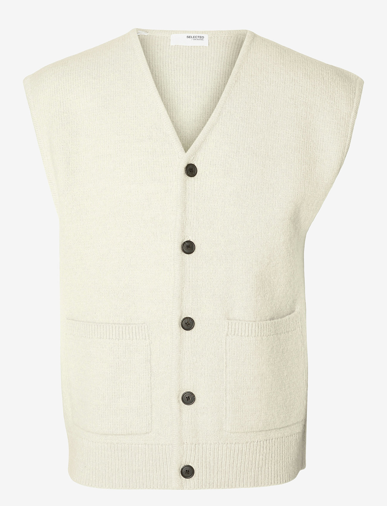 Selected Homme - SLHRELAXED-CFW KNIT WC EX - whisper white - 0