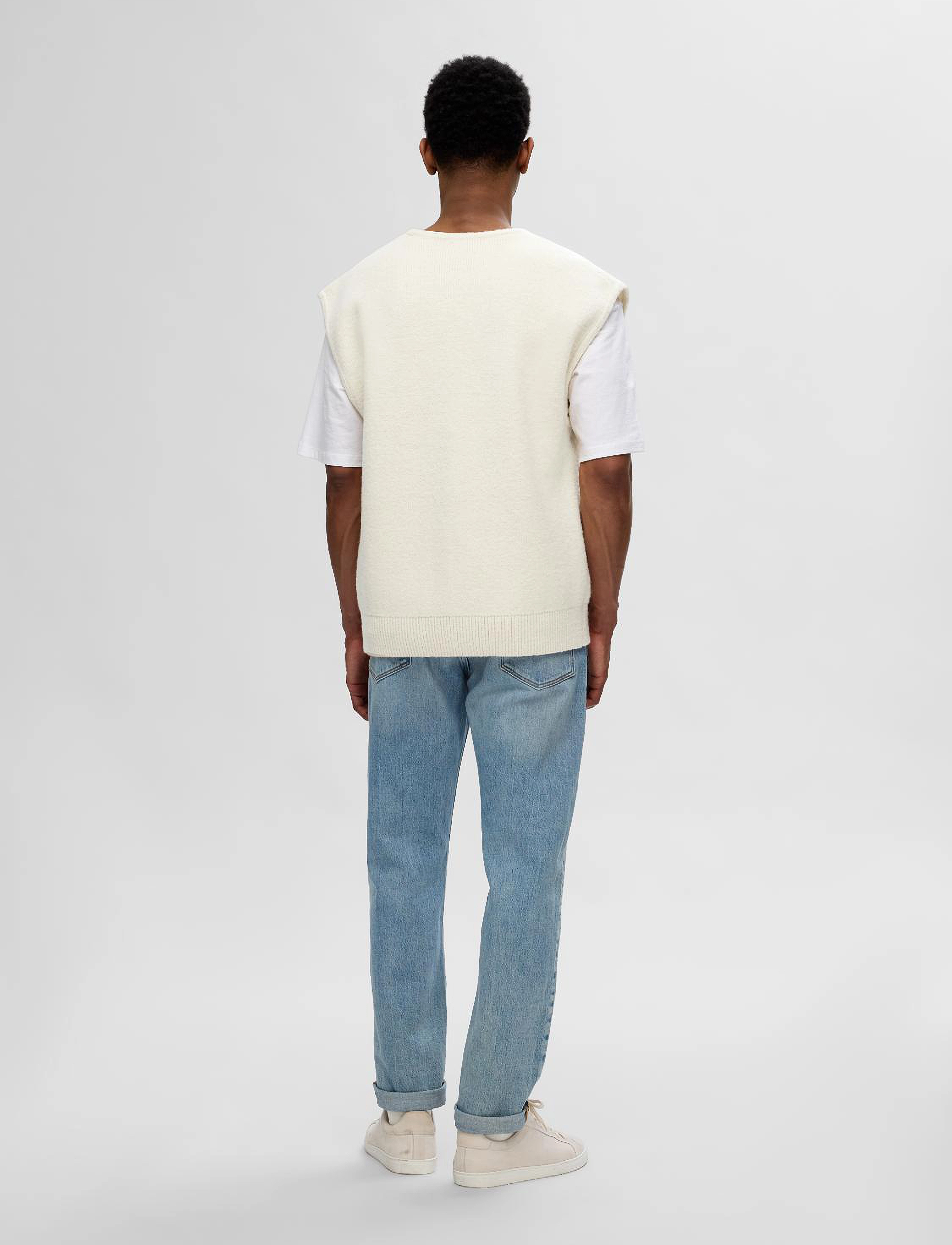Selected Homme - SLHRELAXED-CFW KNIT WC EX - whisper white - 2