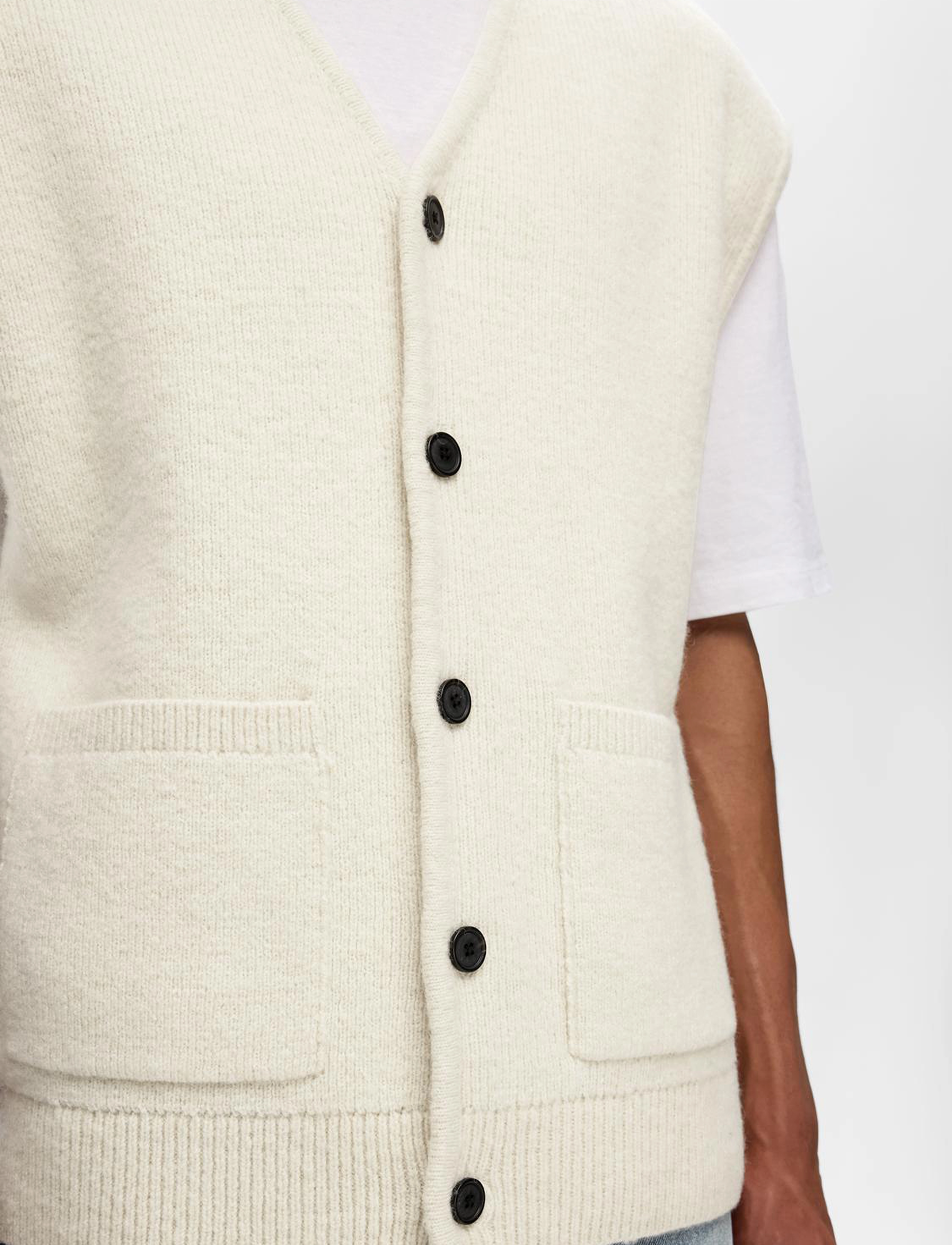 Selected Homme - SLHRELAXED-CFW KNIT WC EX - whisper white - 4