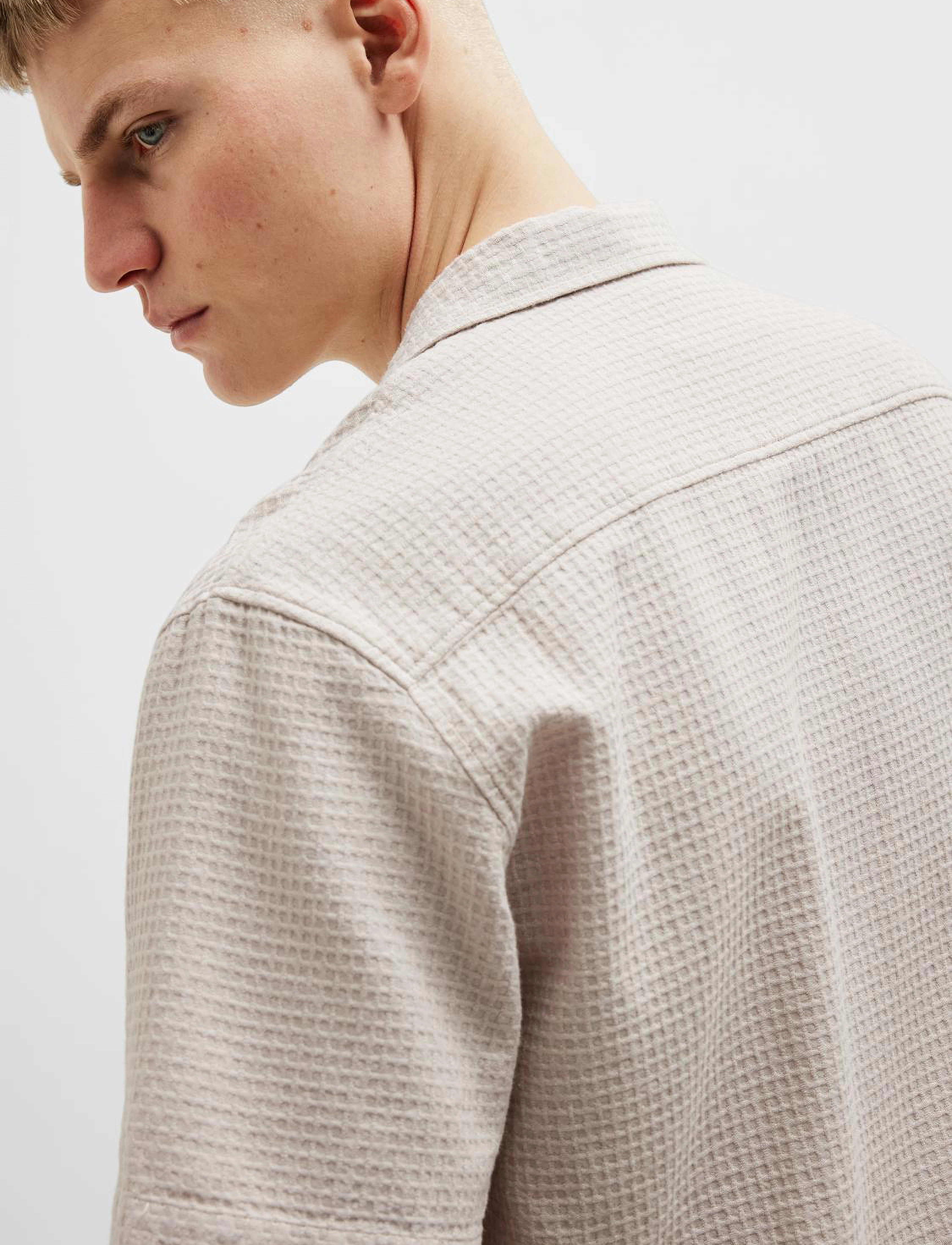 Selected Homme - SLHREG-WEST SHIRT SS RESORT CAMP - oatmeal - 4