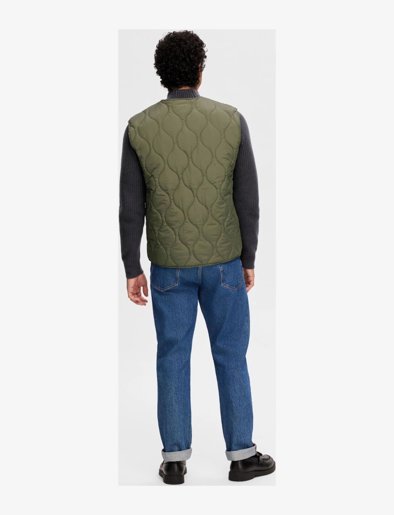 Selected - SLHRELAX-CFW QUILT VEST EX - four leaf clover - 3