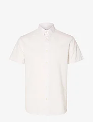 Selected Homme - SLHREGKYLIAN-LINEN SHIRT SS CLASSIC - linen shirts - bright white - 0