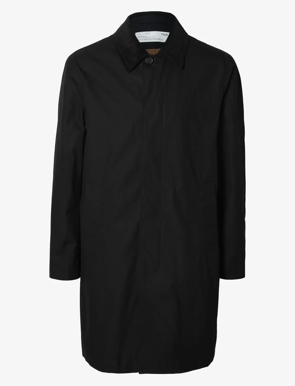 Selected - SLHWALTER WAXED COTTON COAT - Õhukesed mantlid - black - 1