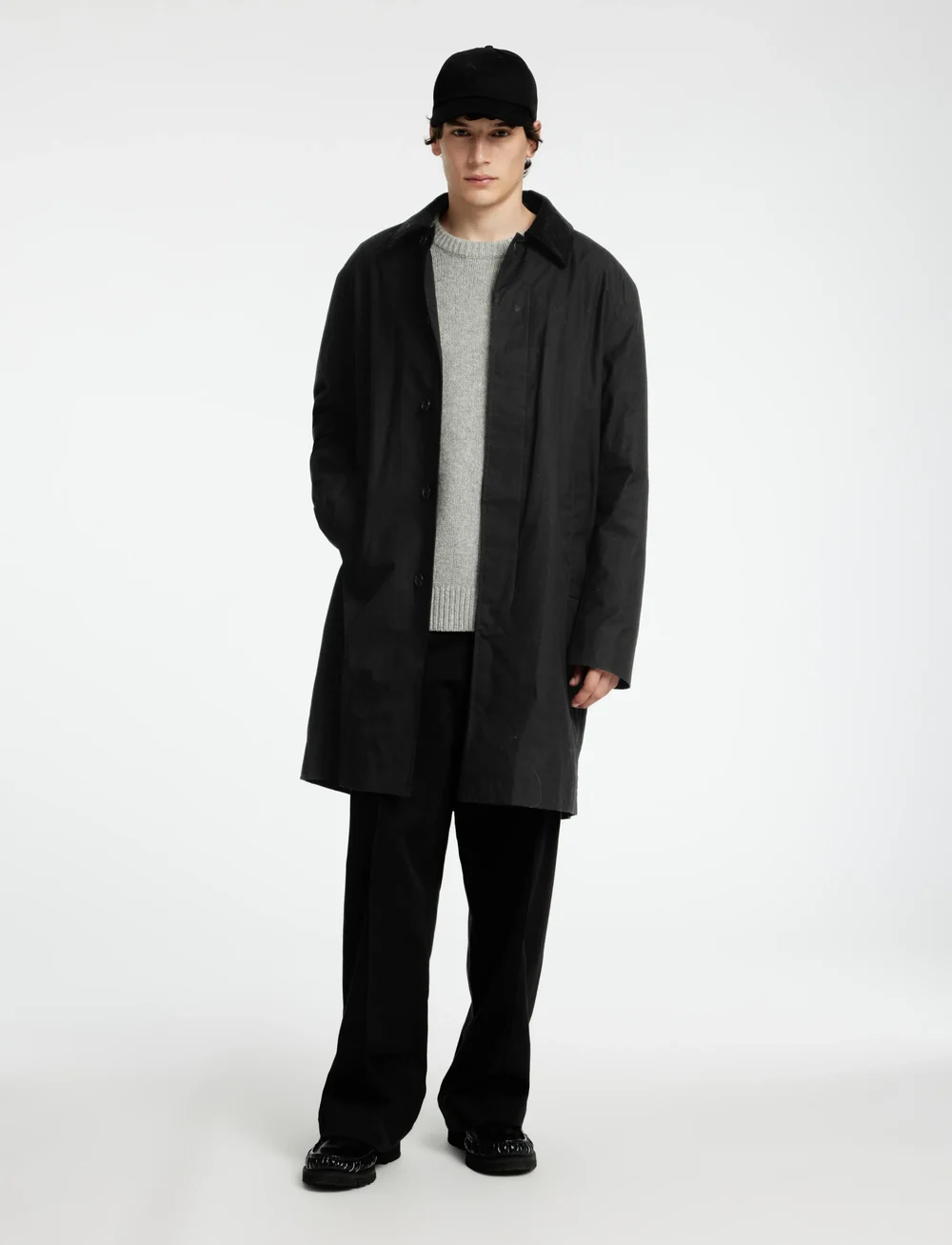 Selected - SLHWALTER WAXED COTTON COAT - Õhukesed mantlid - black - 3