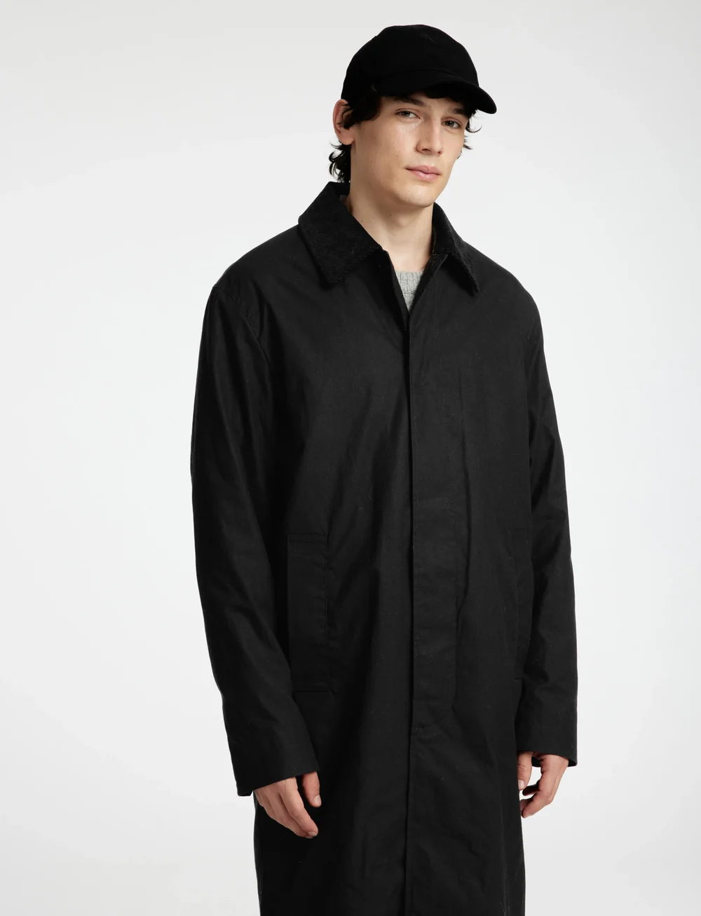 Selected - SLHWALTER WAXED COTTON COAT - Õhukesed mantlid - black - 4