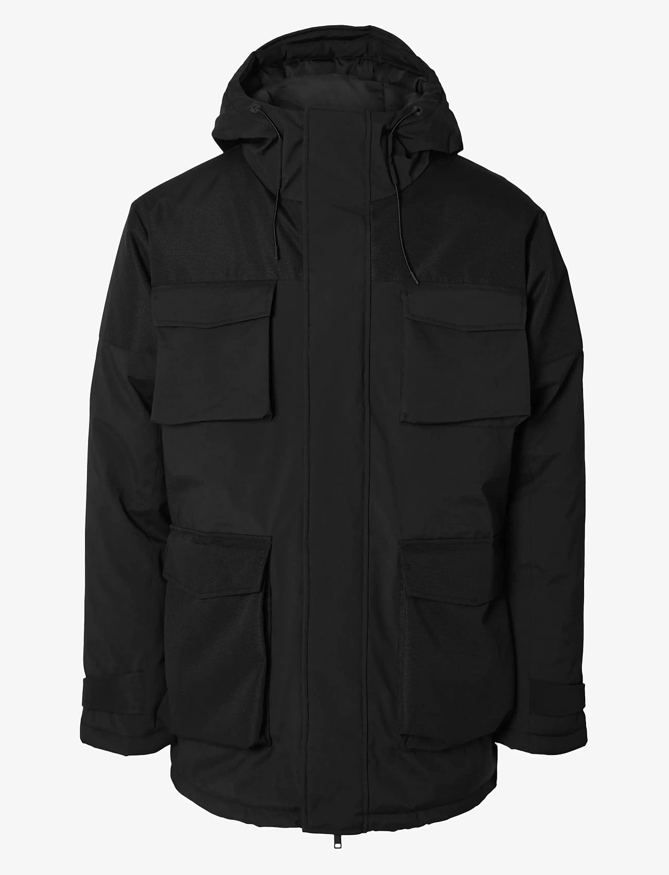 Selected - SLHRON PARKA - vinterjakker - black - 1