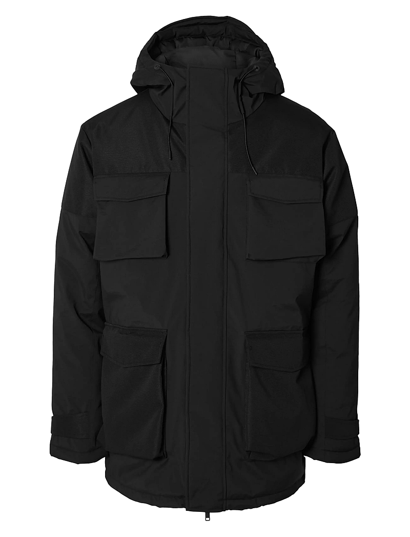 Selected - SLHRON PARKA - vinterjakker - black - 1