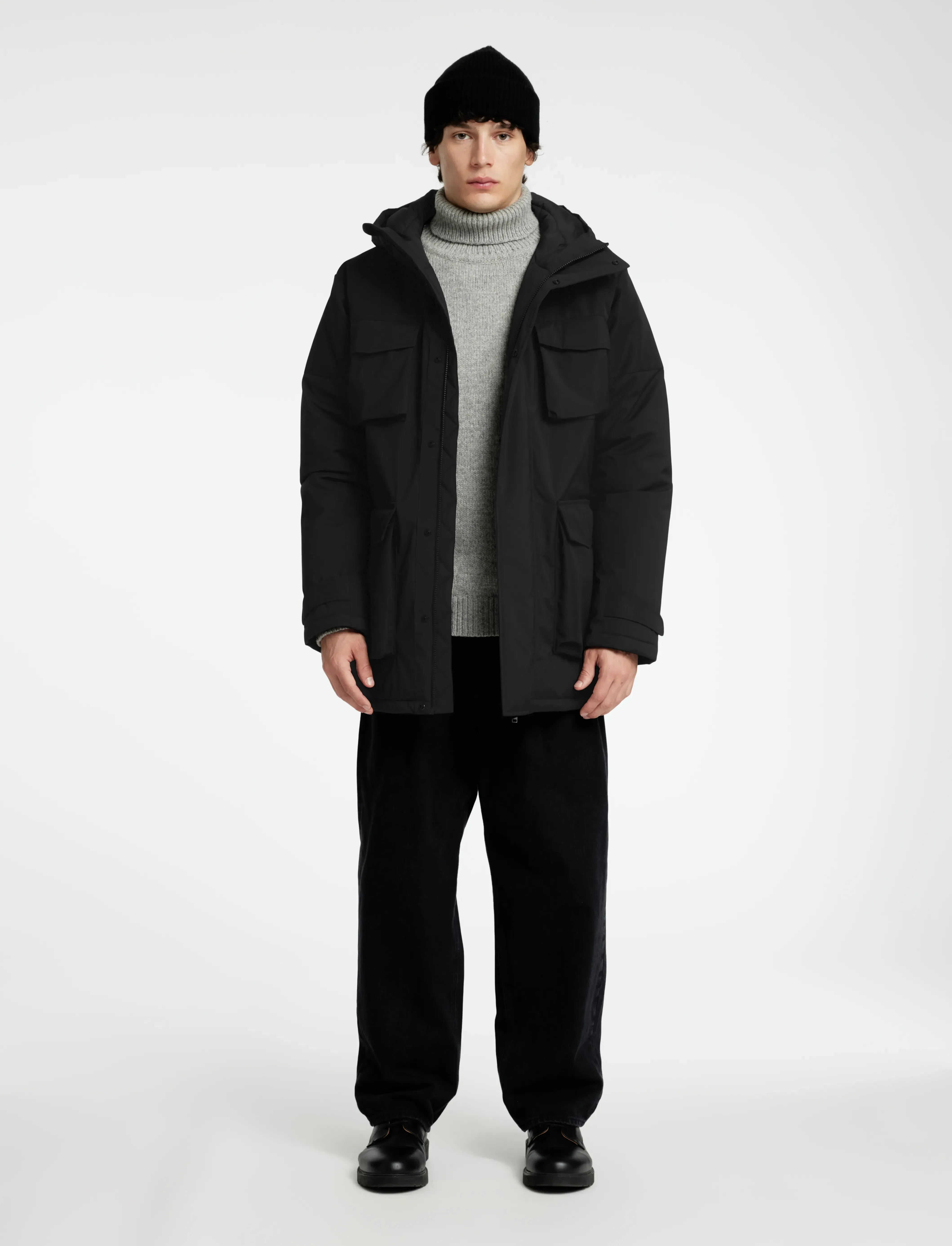 Selected - SLHRON PARKA - talvejoped - black - 3