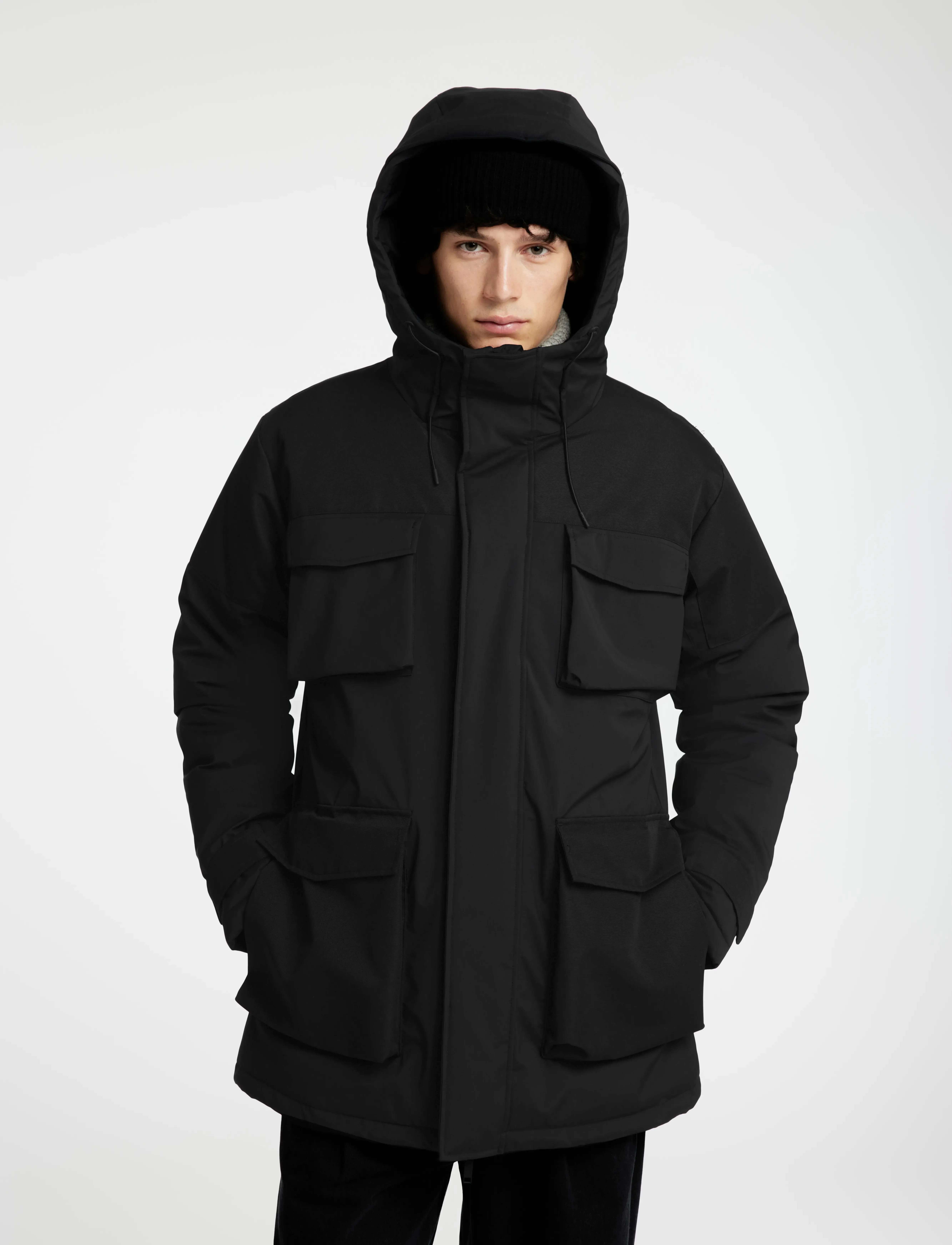 Selected - SLHRON PARKA - talvejoped - black - 5