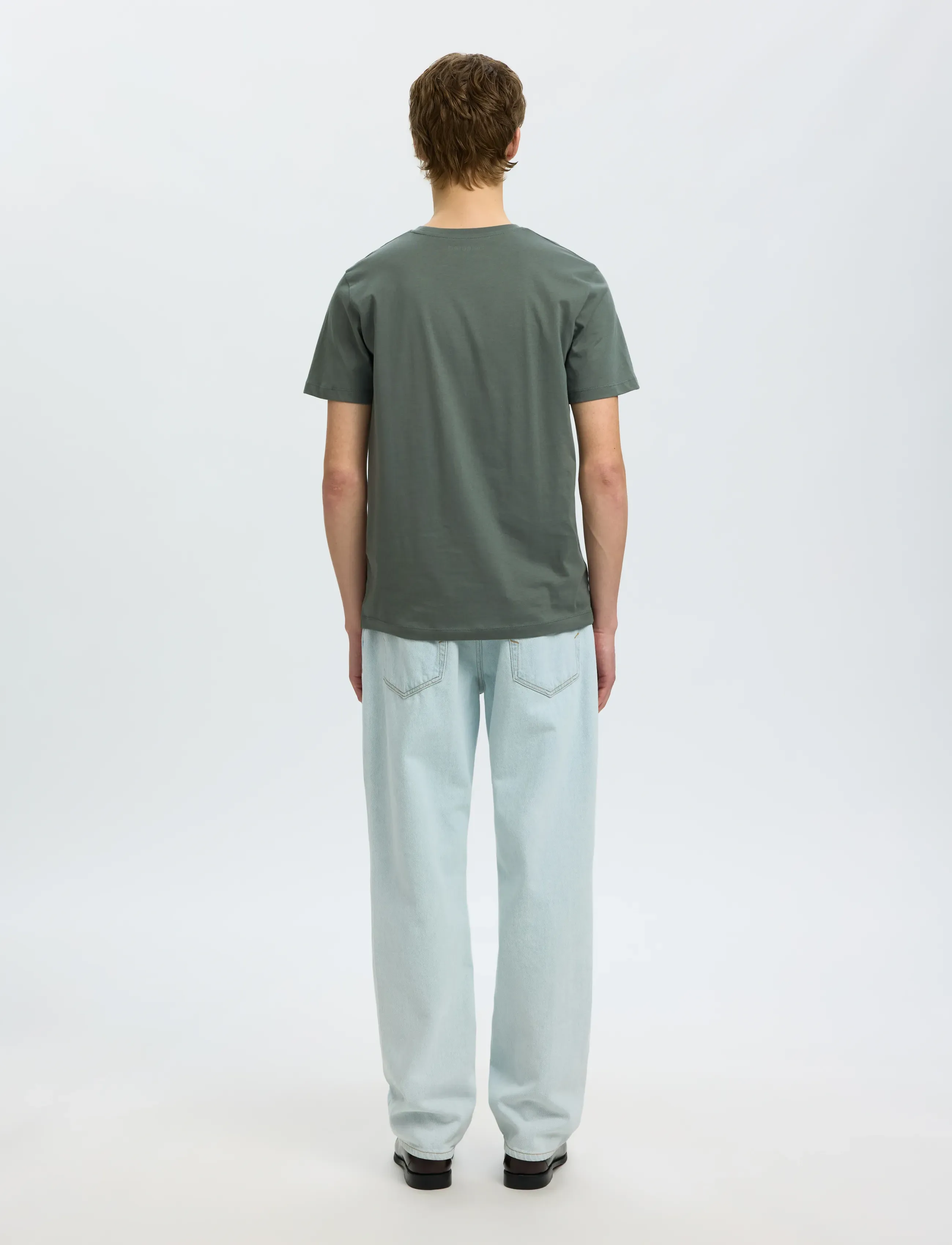 Selected - SLMCORMAC SS O-NECK TEE 3-PACK NOOS - kortærmede t-shirts - balsam green - 2