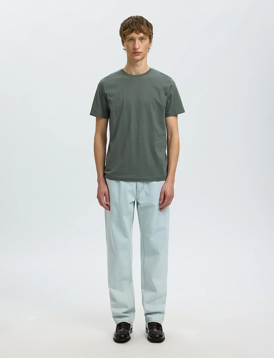 Selected - SLMCORMAC SS O-NECK TEE 3-PACK NOOS - kortærmede t-shirts - balsam green - 3