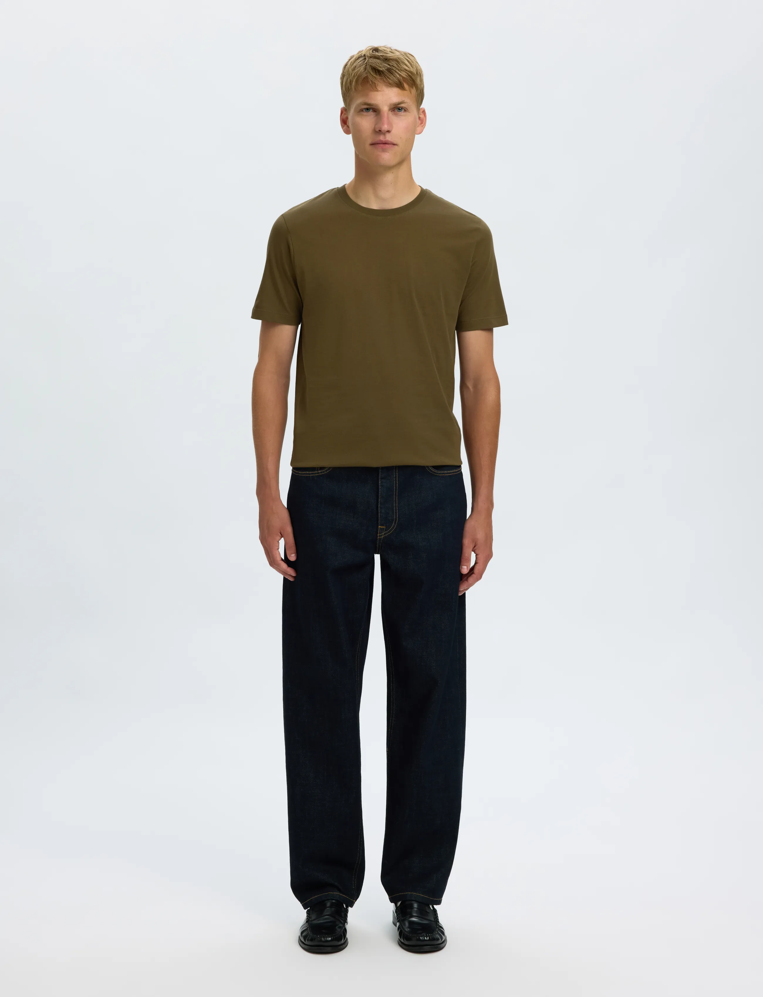 Selected - SLHCORMAC SS O-NECK TEE 3-PACK - korte mouwen - dark grey melange - 3