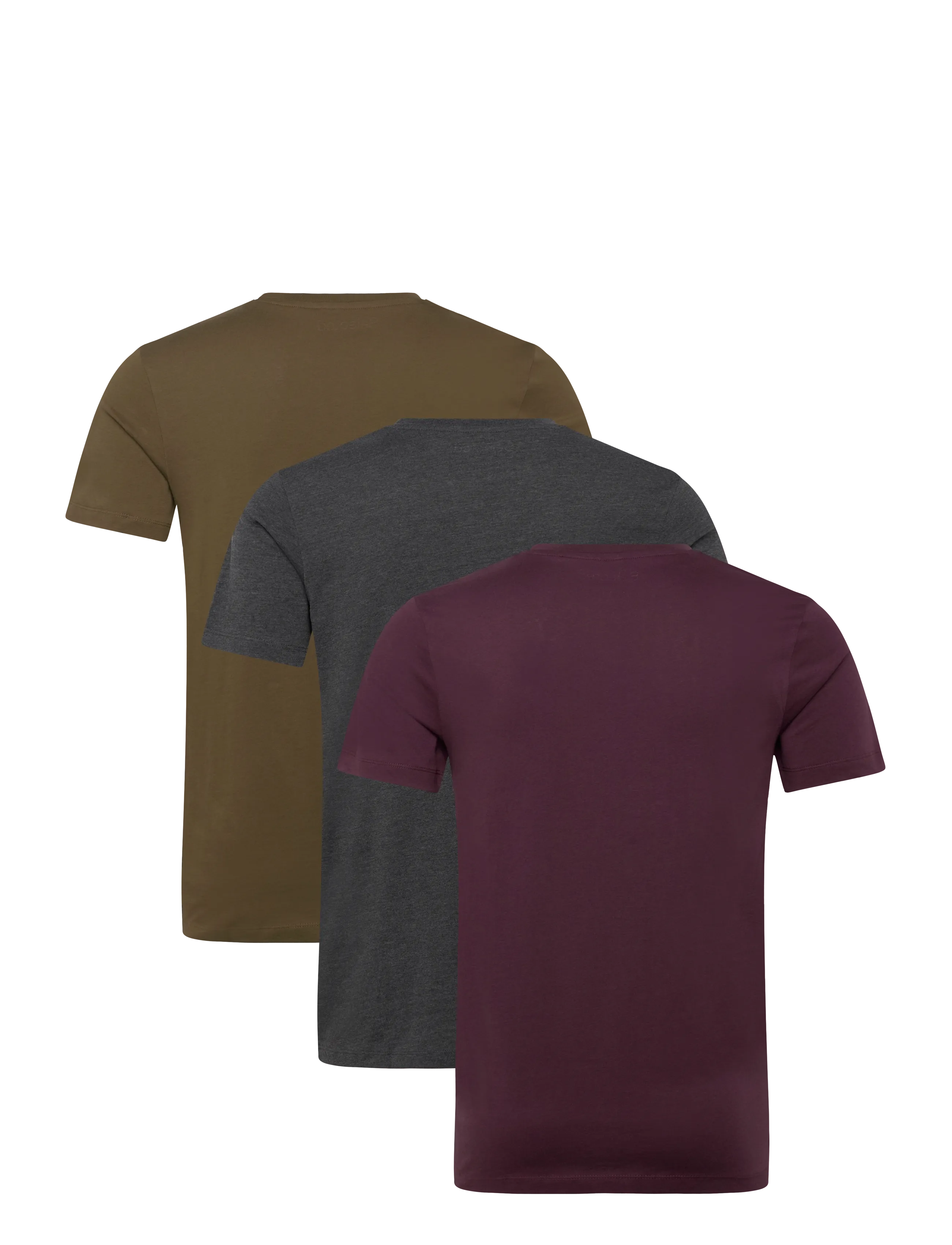 Selected - SLMCORMAC SS O-NECK TEE 3-PACK NOOS - kortærmede t-shirts - dark grey melange - 1