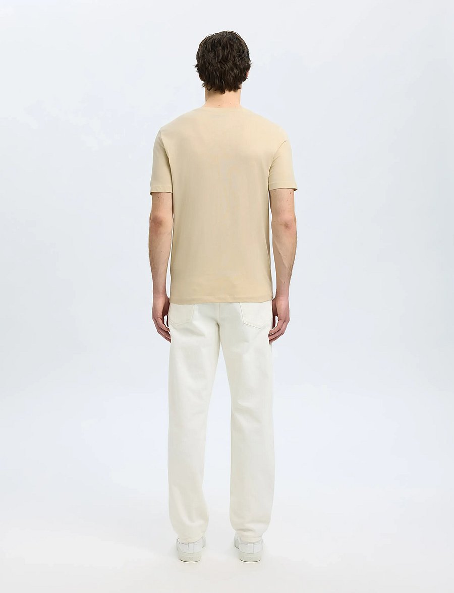 Selected - SLMCORMAC SS O-NECK TEE 3-PACK NOOS - kortærmede t-shirts - oatmeal - 2
